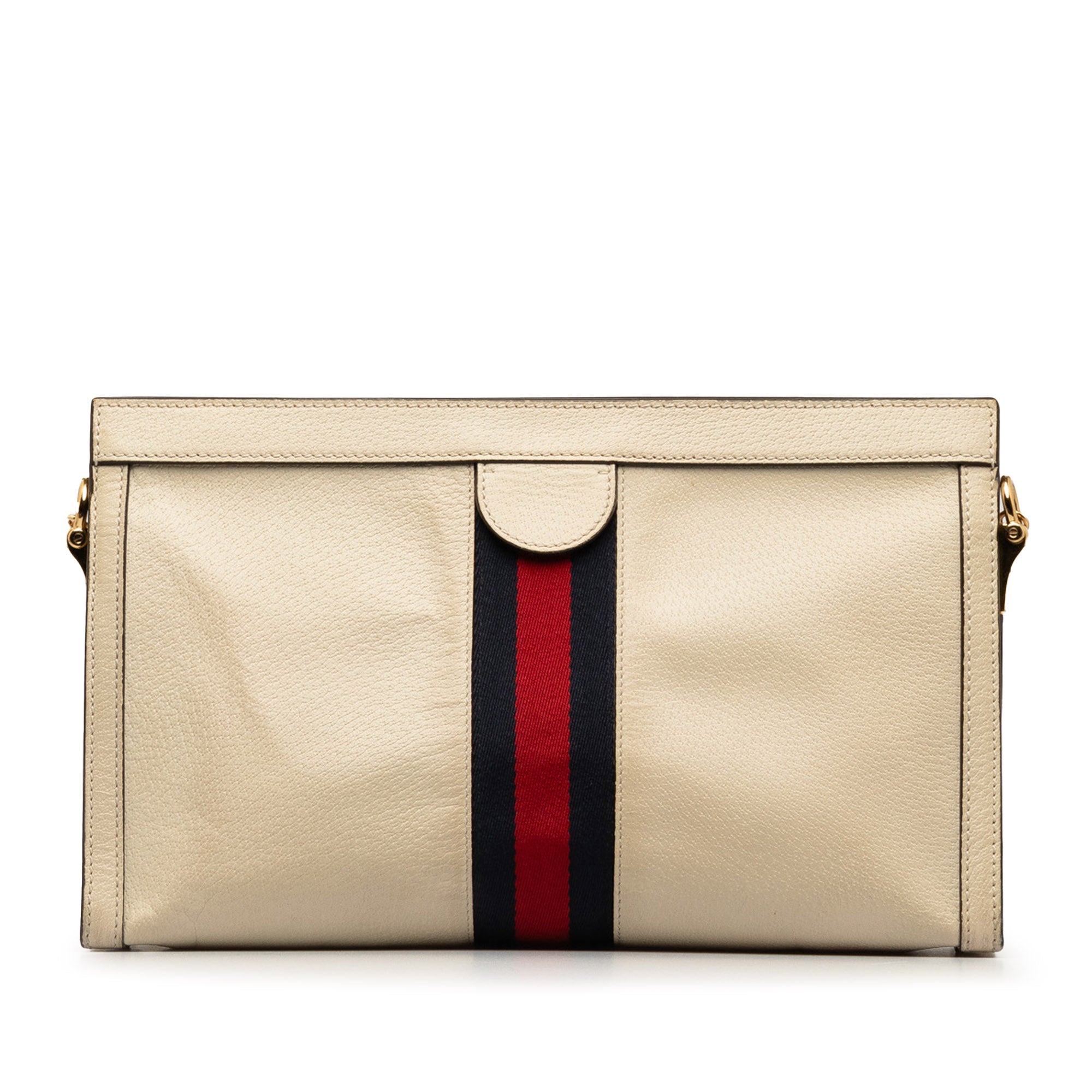 Gucci Leather Ophidia Chain Crossbody In White