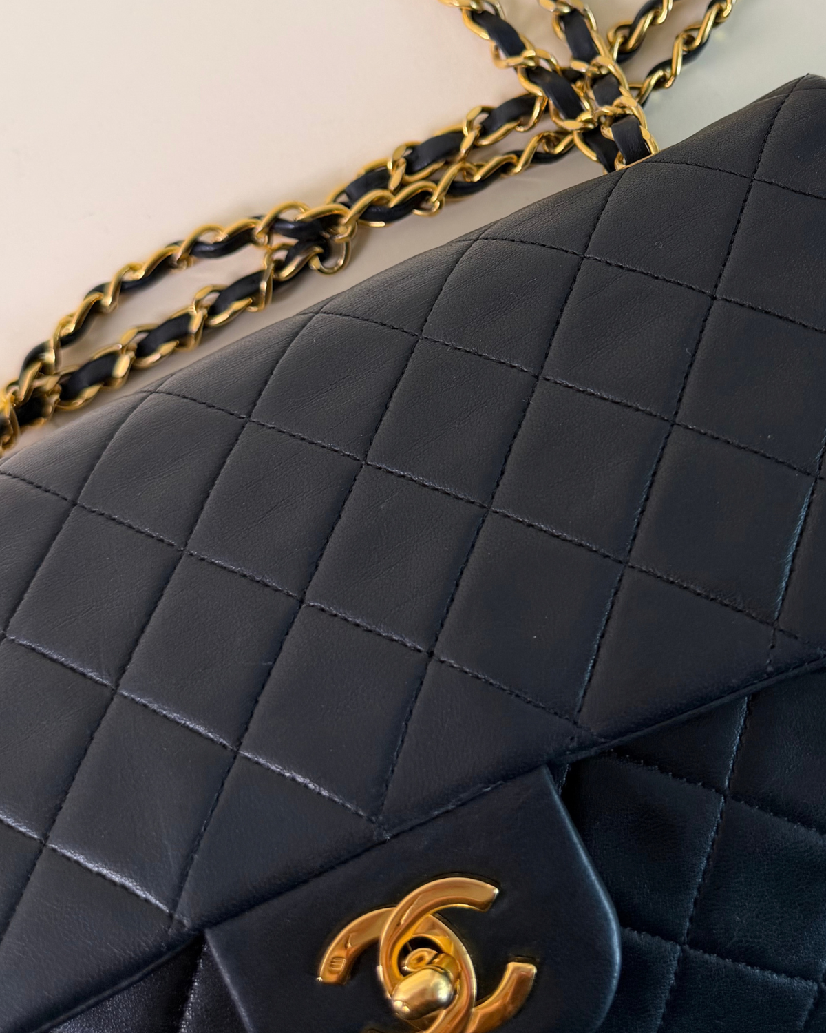 Chanel Medium Double Flap in Lambskin With Card