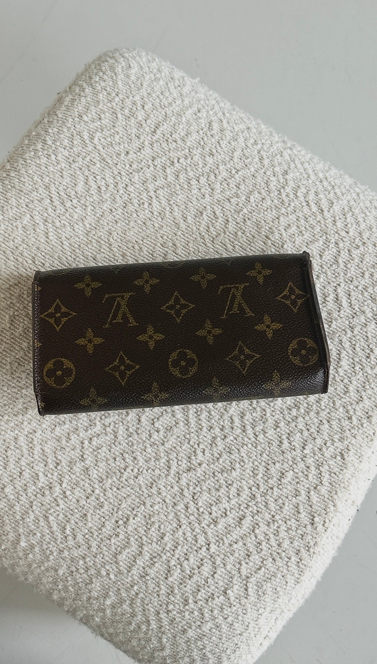 CARTEIRA VINTAGE LOUIS VUITTON MONOGRAM EM CASTANHO