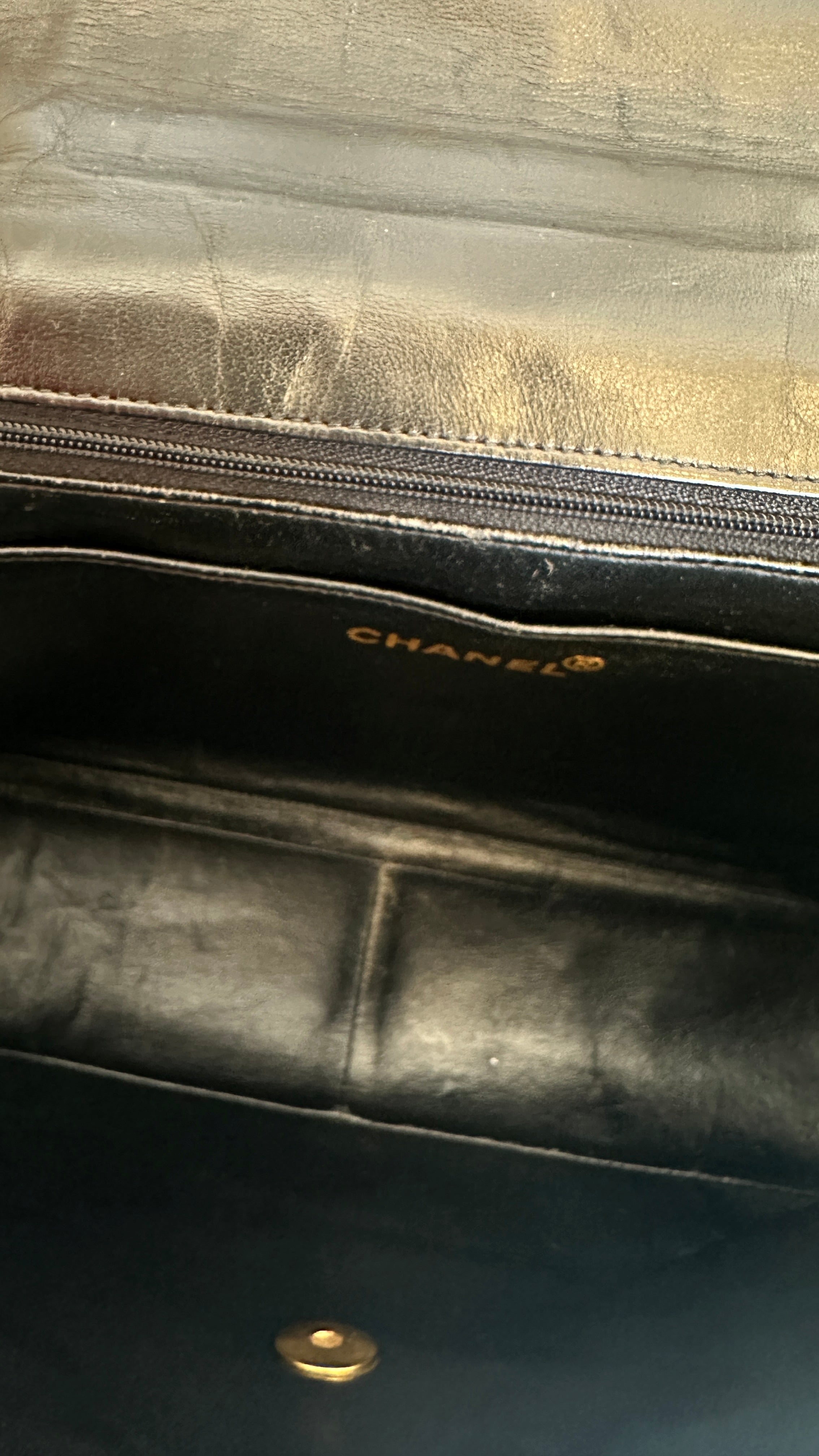 CHANEL MAXI JUMBO BIG LOGO BAG IN BLACK