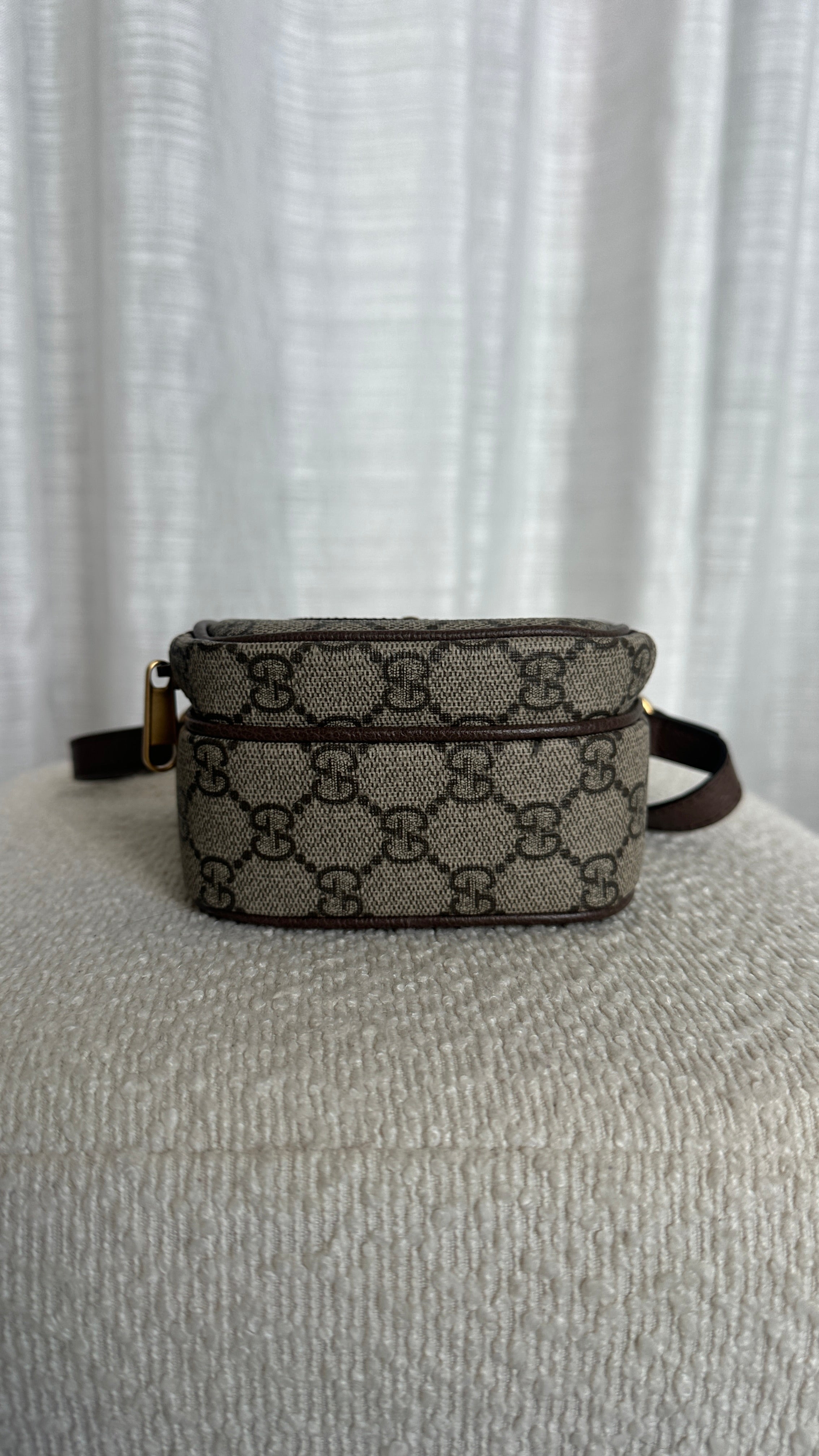 GUCCI NEO VINTAGE SUPREME MINI CROSSBODY BAG IN BROWN