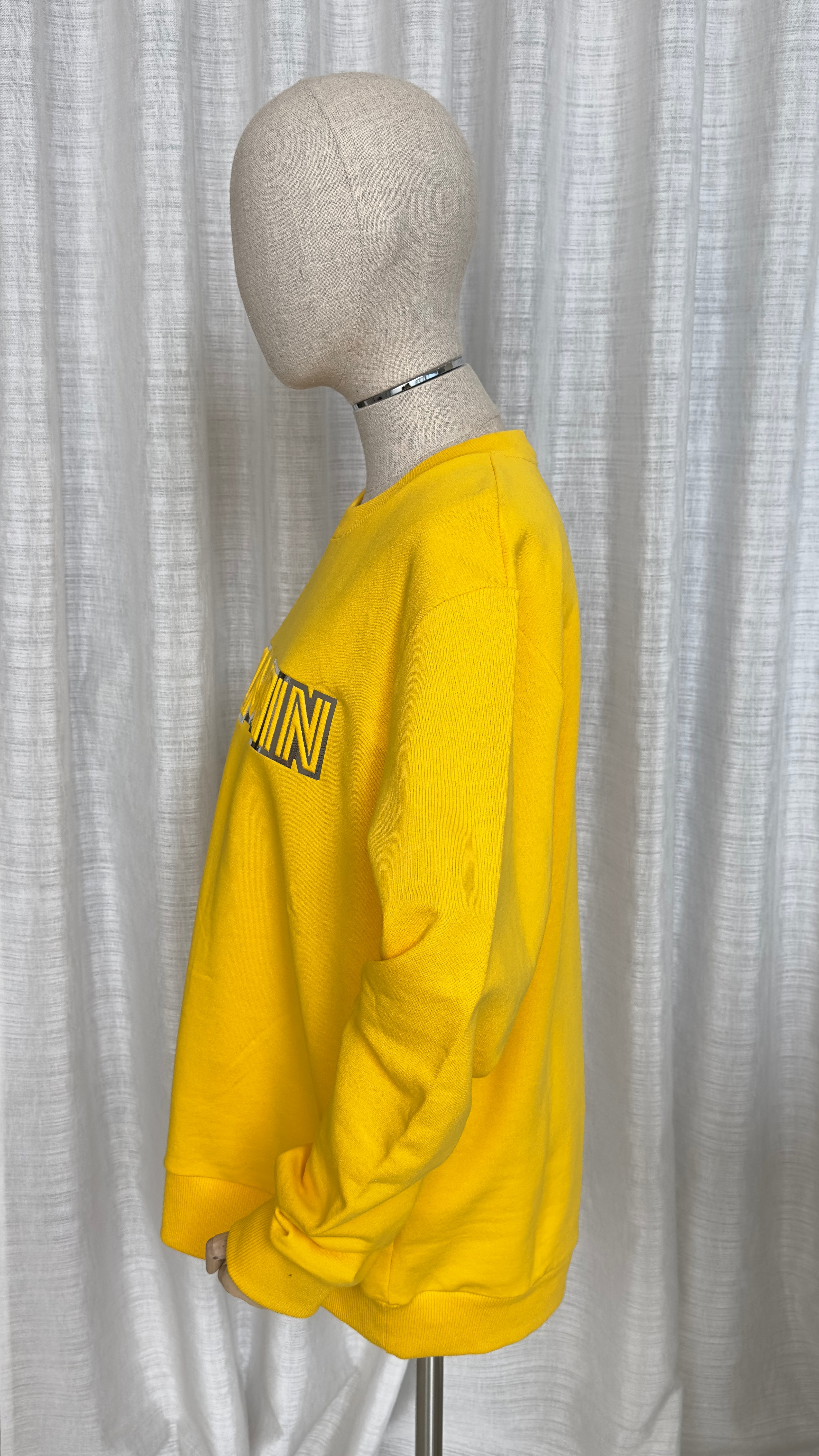 Balmain Crewneck Sweatshirt In Yellow - Size L
