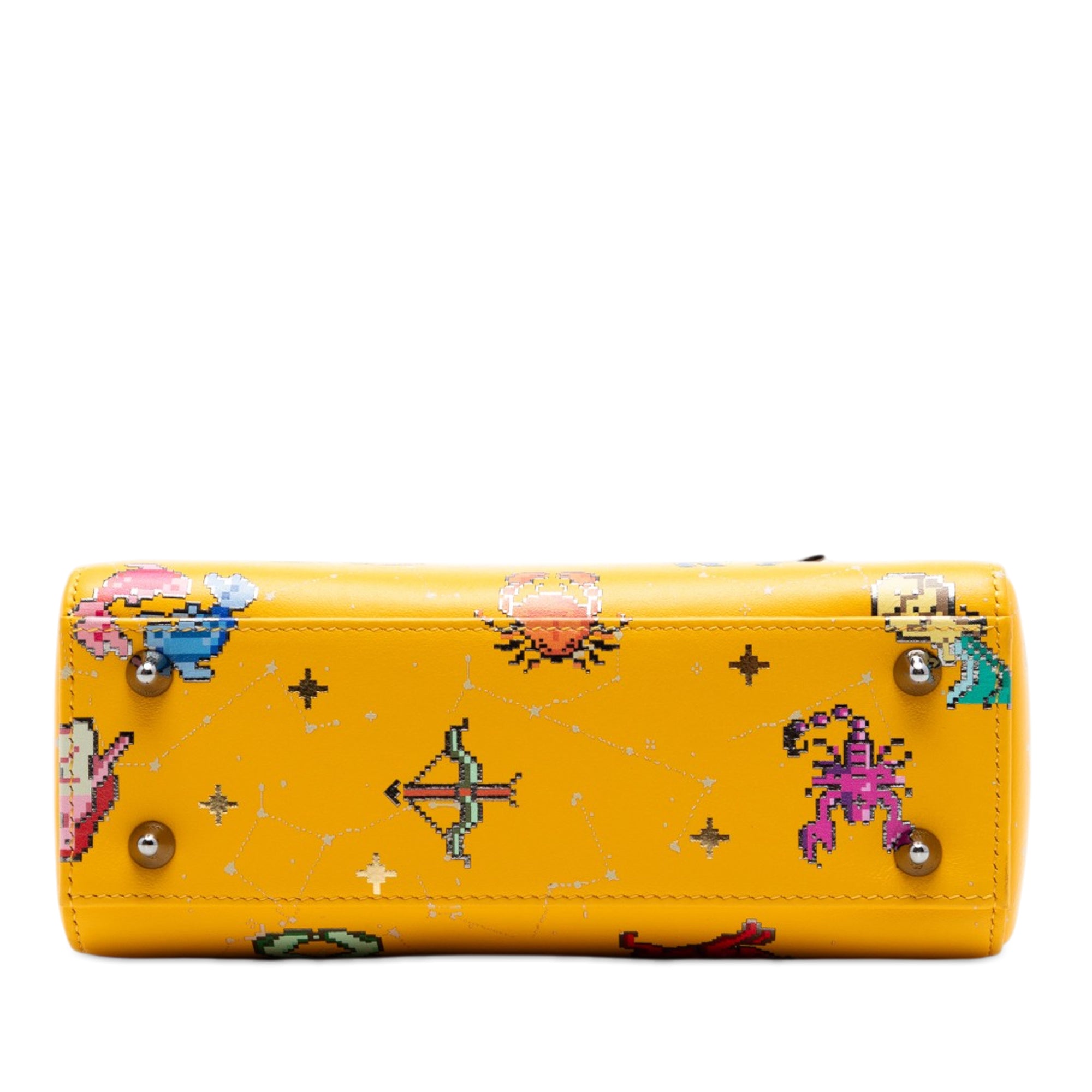 Dior Small Calfskin Pixel Zodiac Lady Dior Yellow