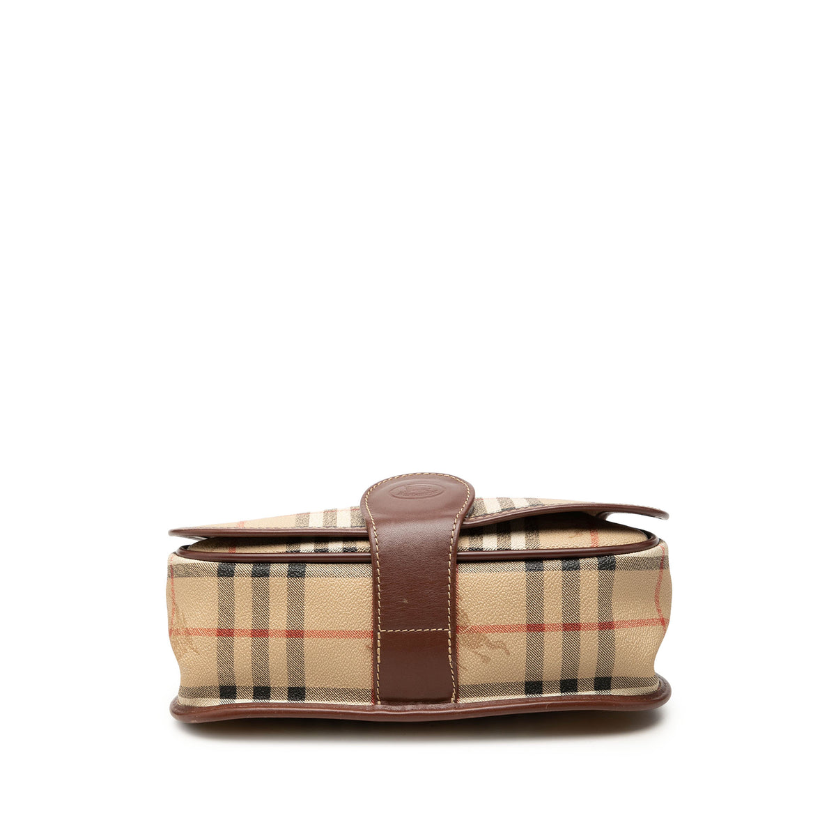 Burberry Haymarket Check Coated Canvas Crossbody Beige