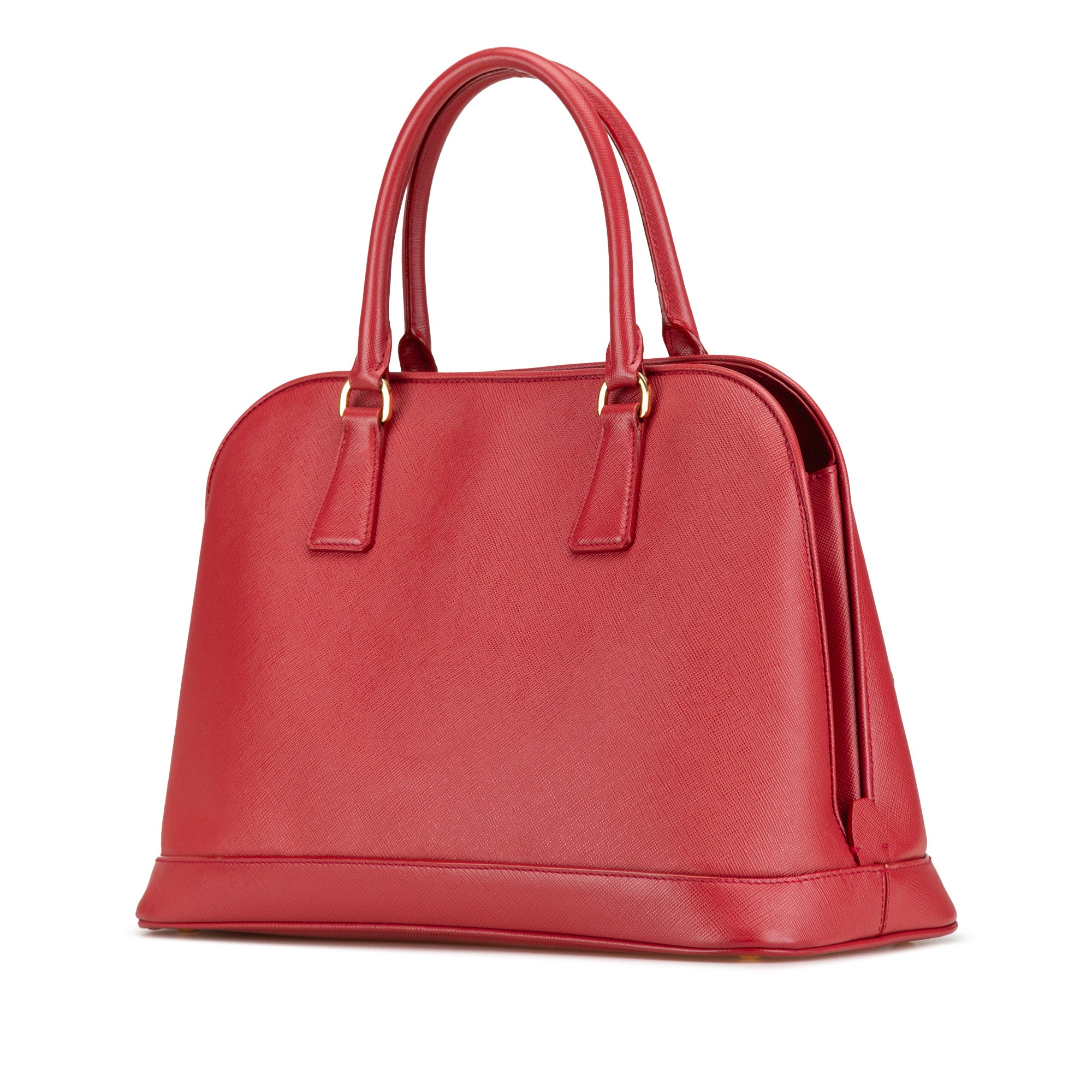 Prada Medium Saffiano Lux Open Promenade Satchel In Red