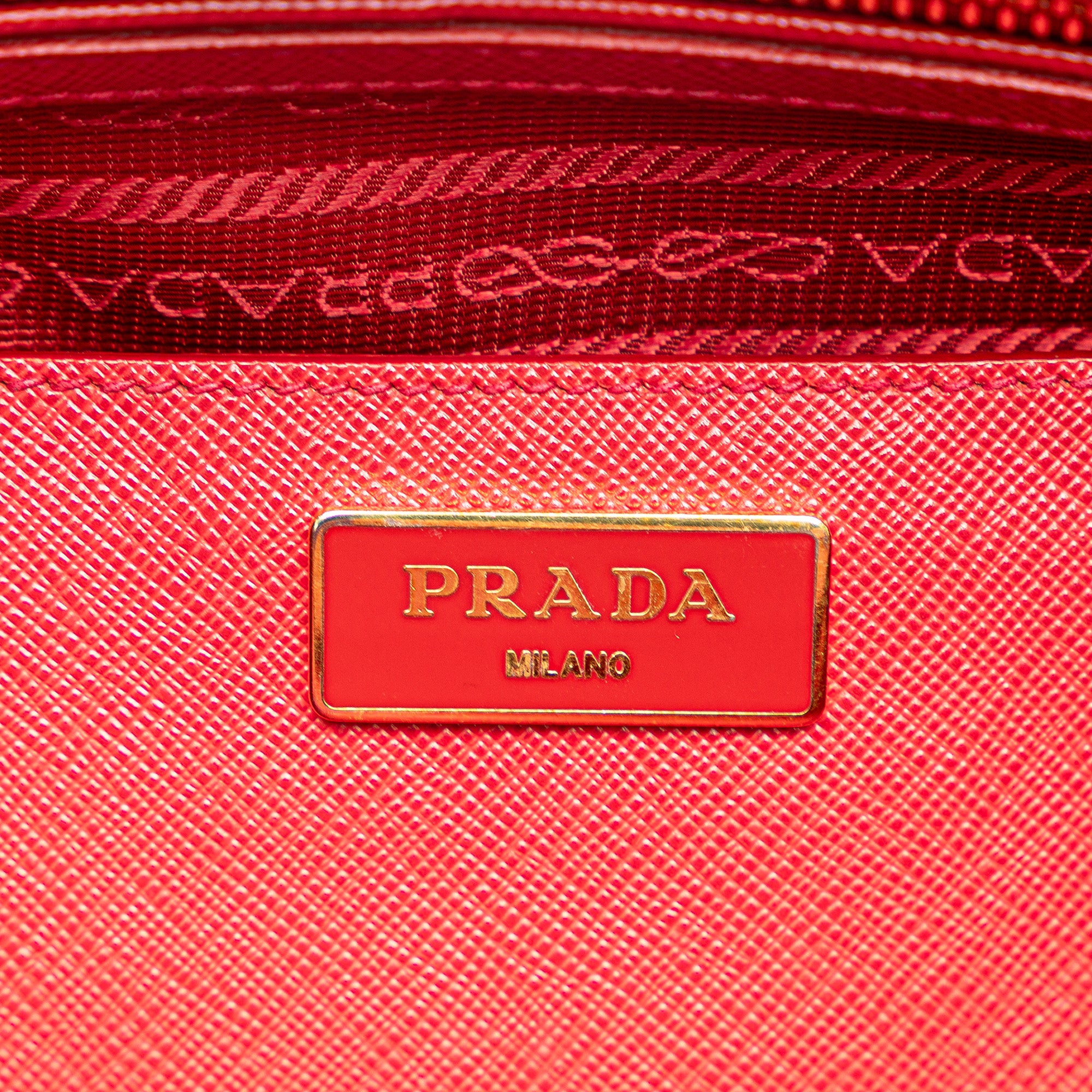 Prada Medium Saffiano Lux Open Promenade Satchel In Red