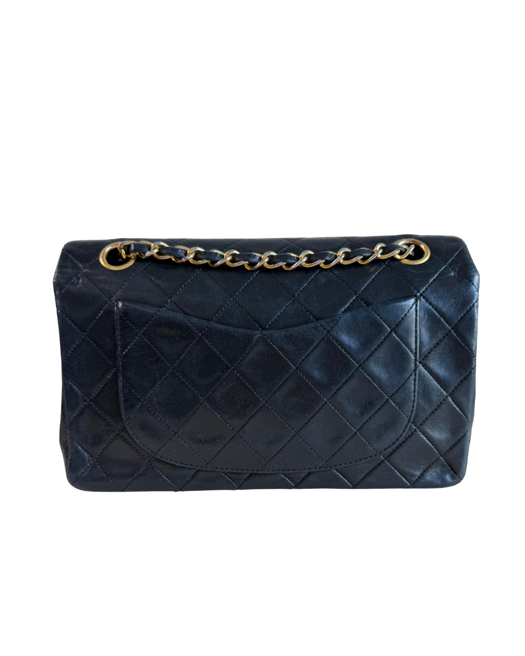 Chanel Small Double Flap Lambskin in Black - vintage gold hardwere