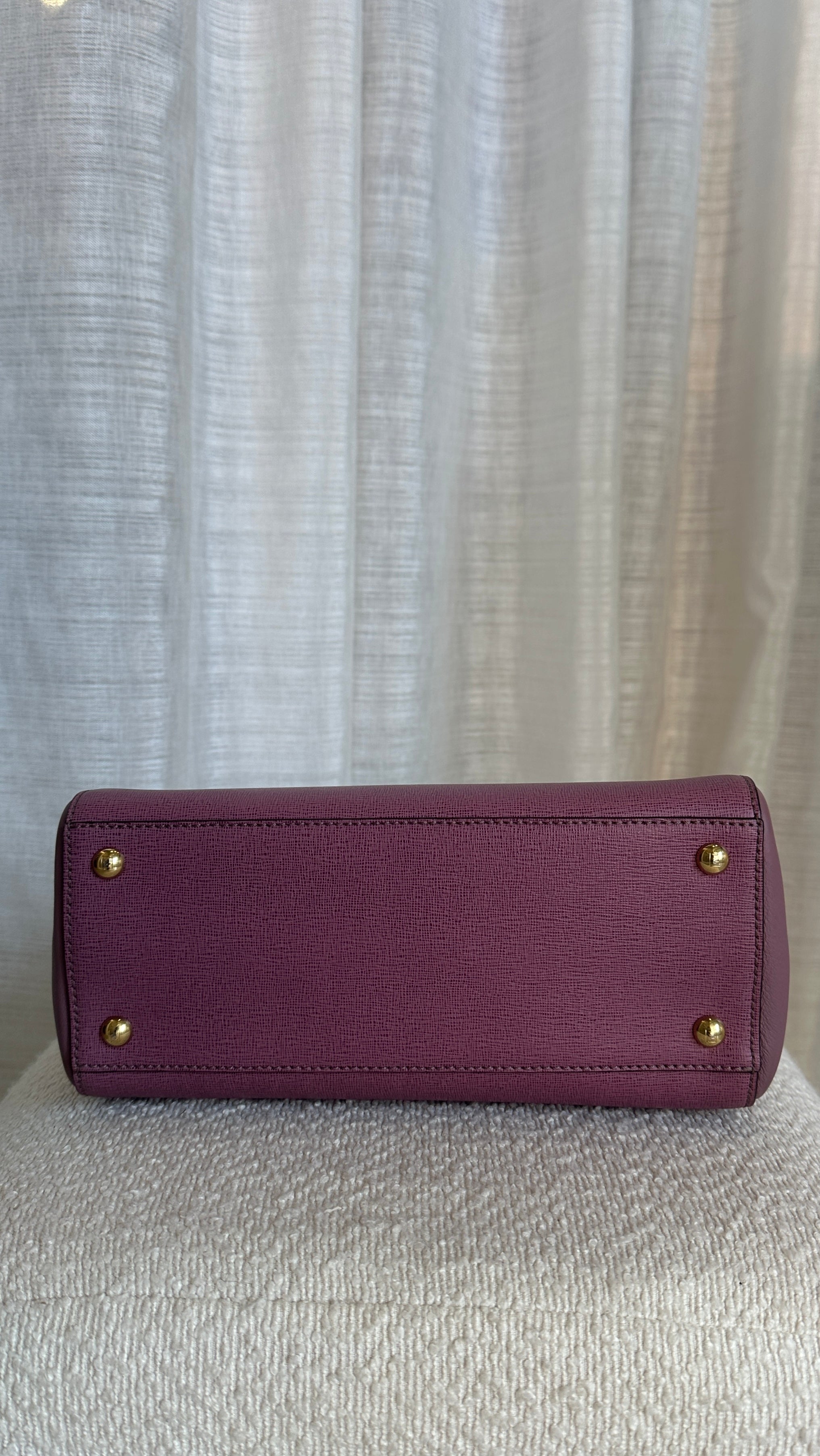 FENDI VITELLO ELITE FLAMINGO PETITE 2 JOURS - IN OLD ROSE