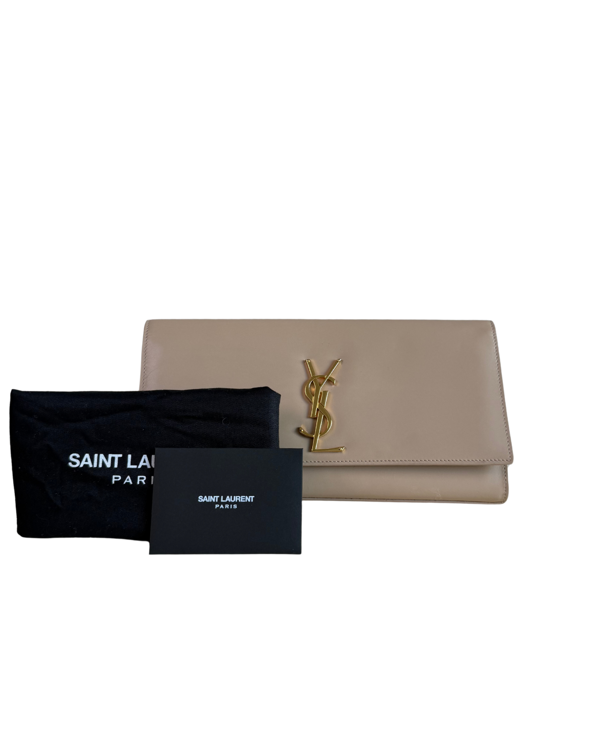 Saint Laurent Leather Kate Clutch