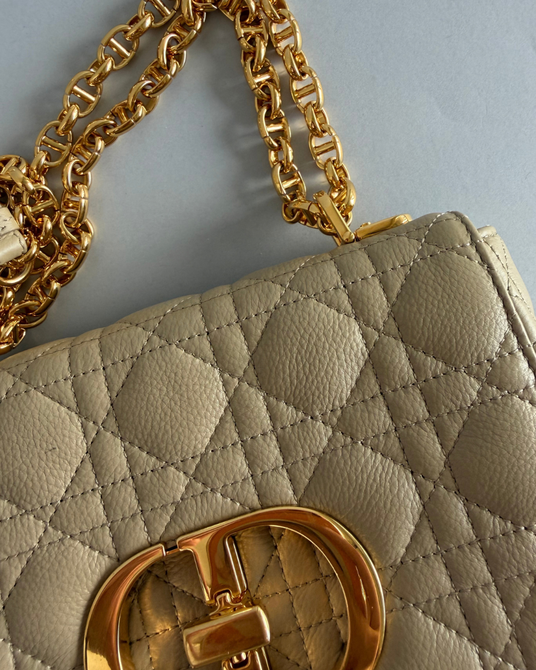 Dior small Caro Bag in Beige