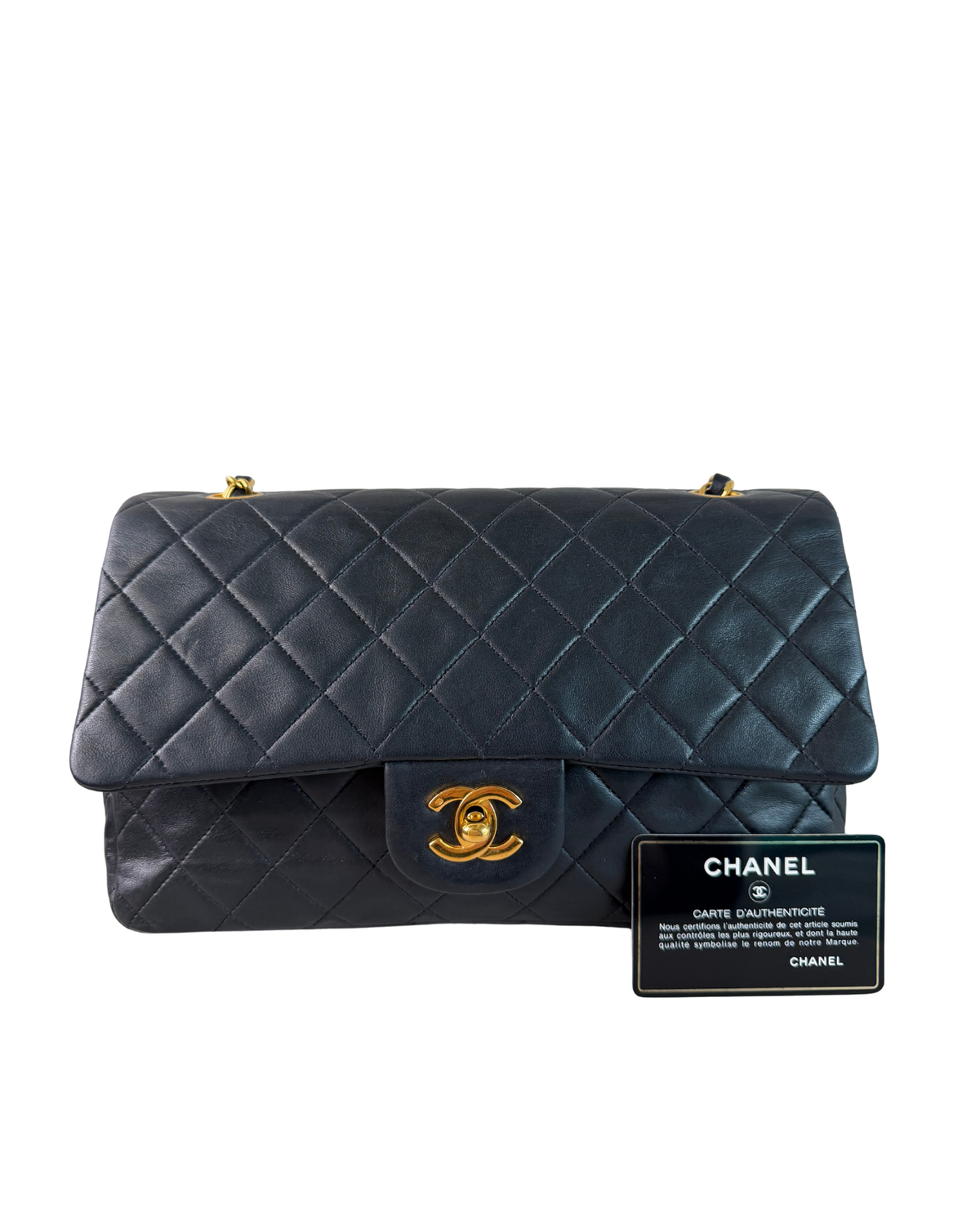 Chanel Medium Double Flap in Lambskin With Card