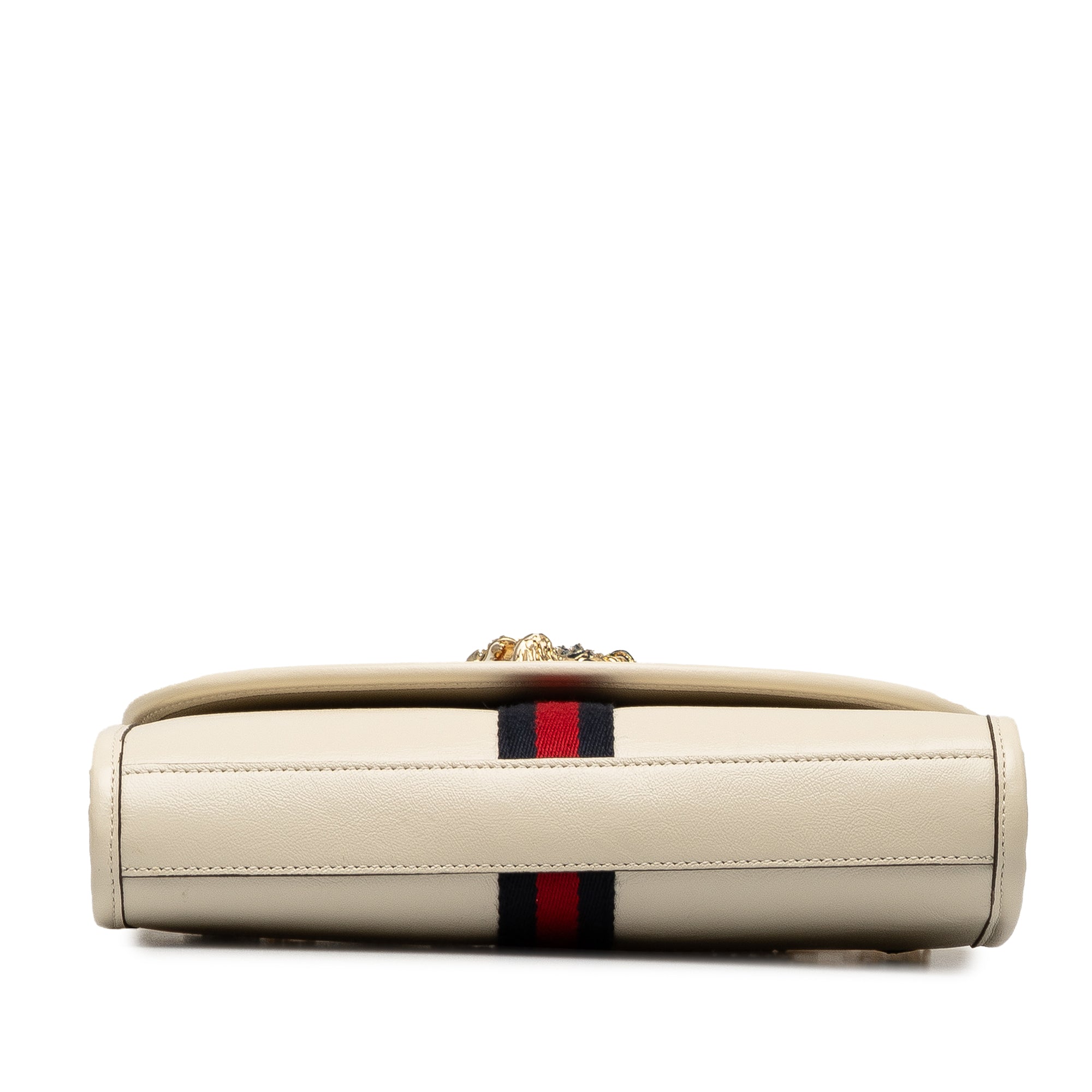 Gucci Small Rajah Web Chain Crossbody Bag In White