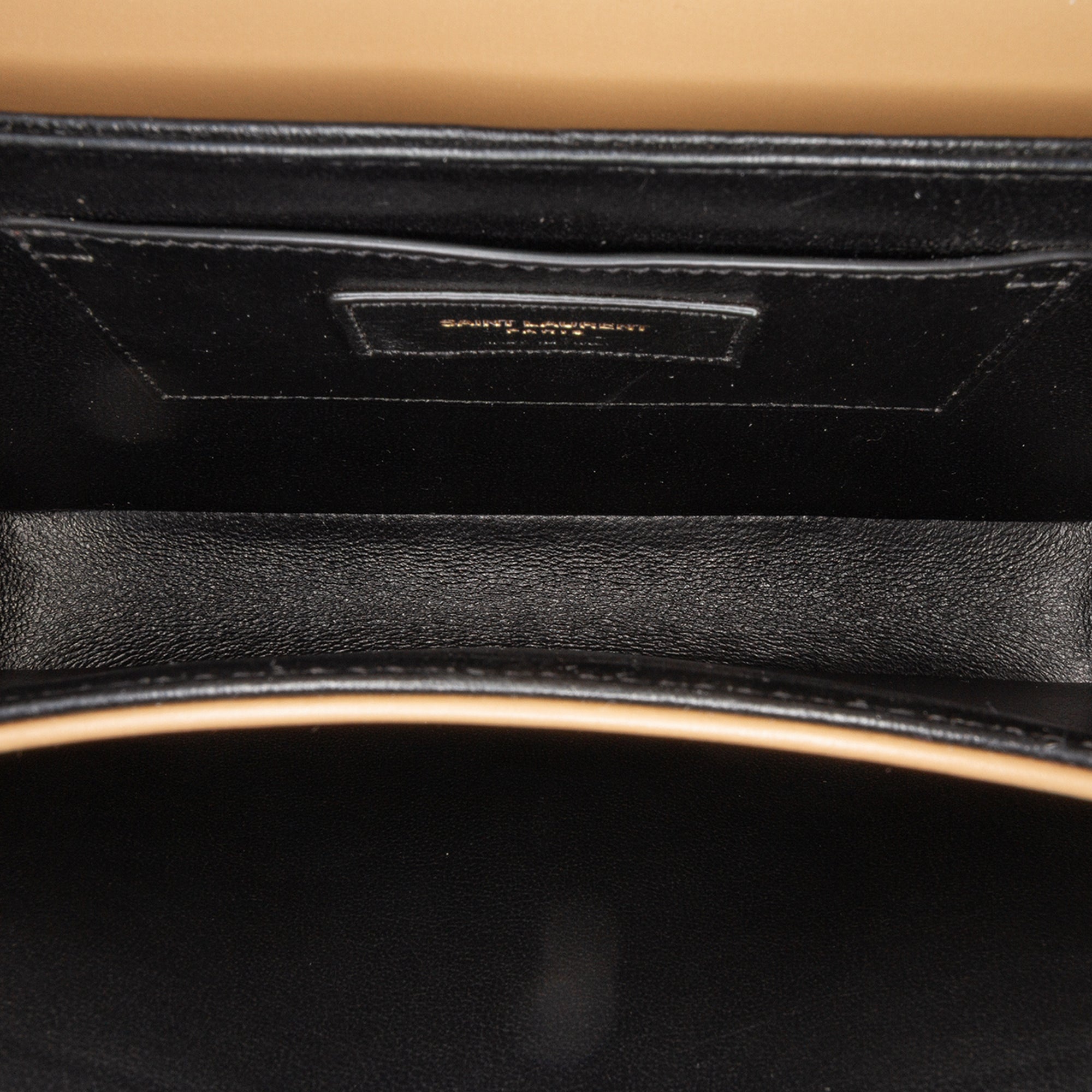 Saint Laurent Medium Leather Solferino Satchel In Box In Beige