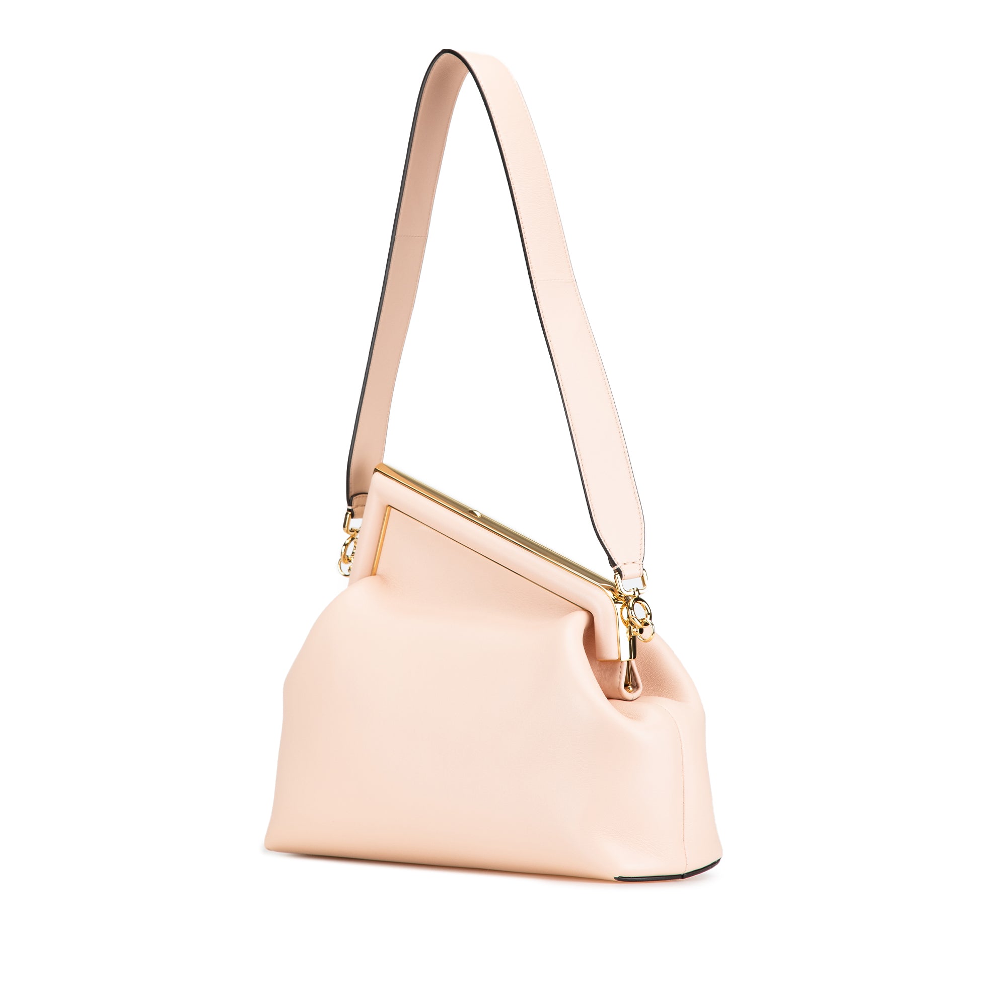 Fendi Medium Leather Fendi First Shoulder Bag In Pink