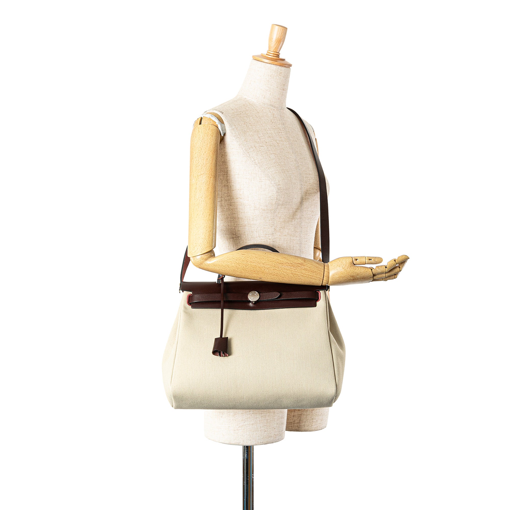 Hermès Toile Herbag Zip 31 In Beige