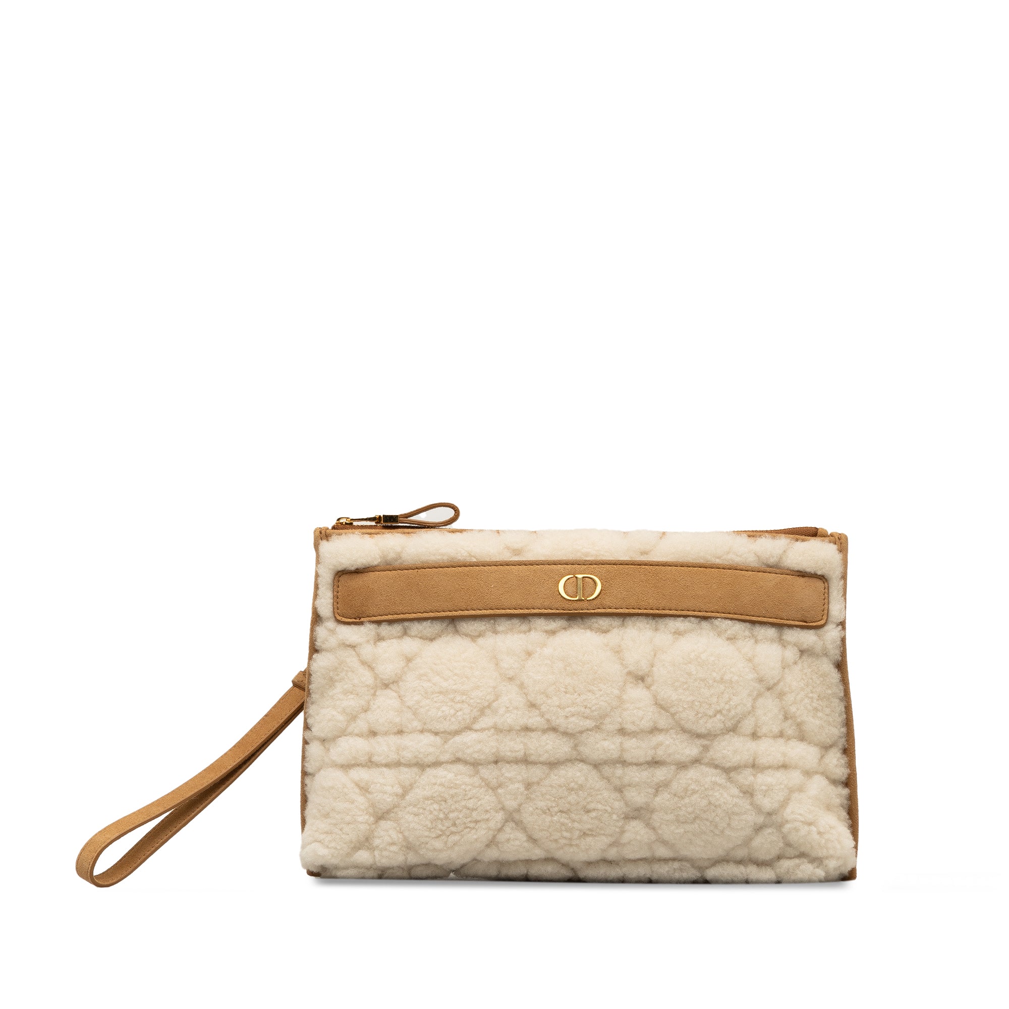 Dior Large Shearling Caro Pouch