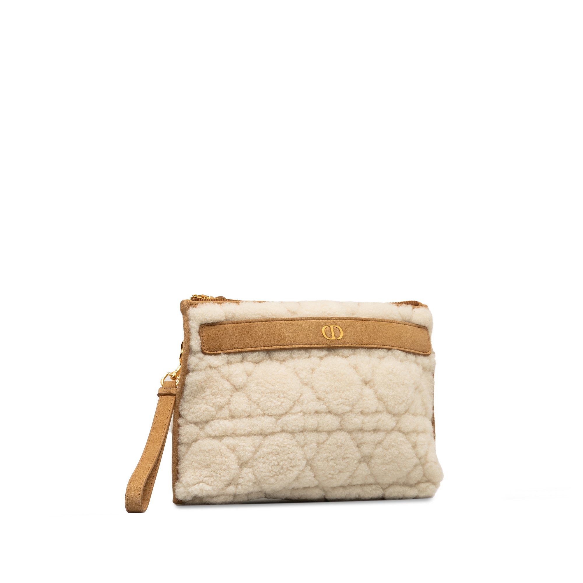 Dior Large Shearling Caro Pouch