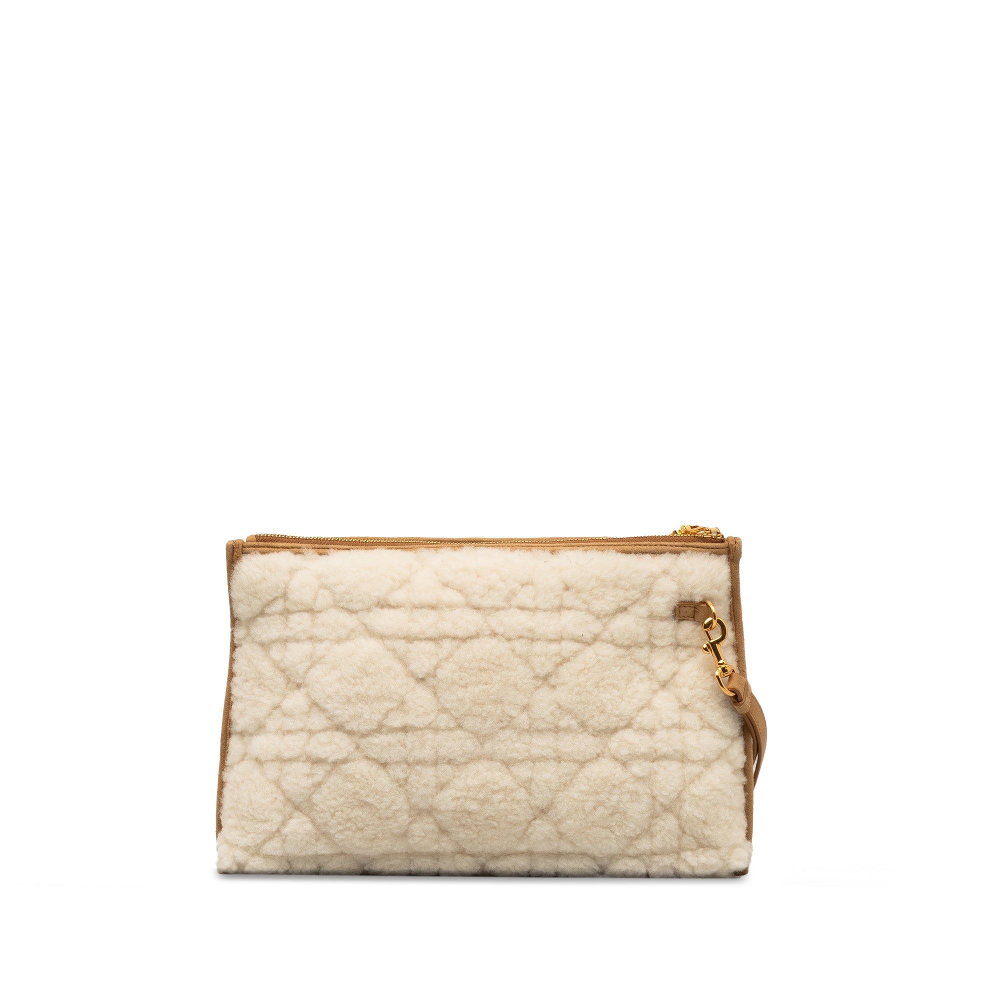 Dior Large Shearling Caro Pouch