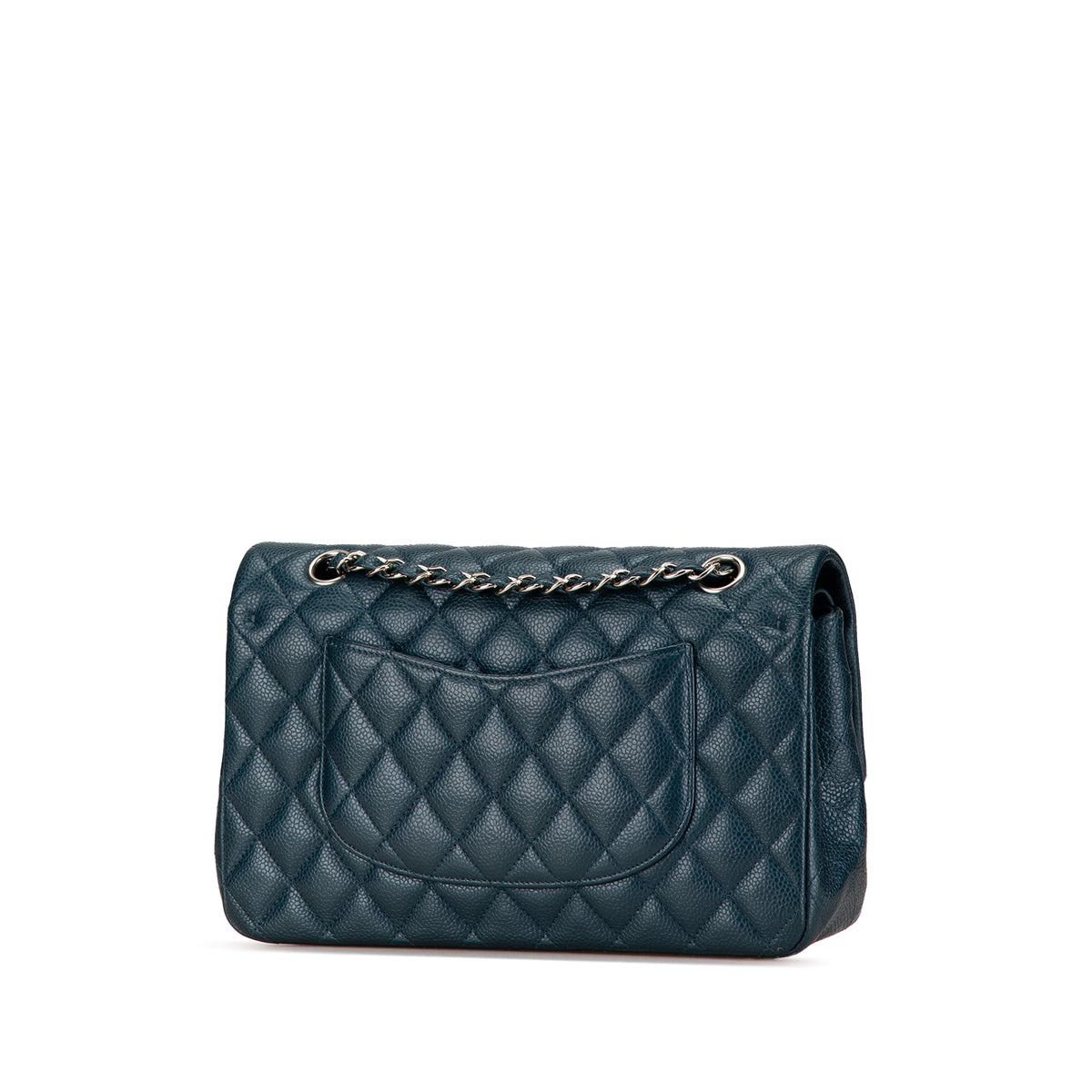 Chanel Medium Classic Caviar Double Flap Blue