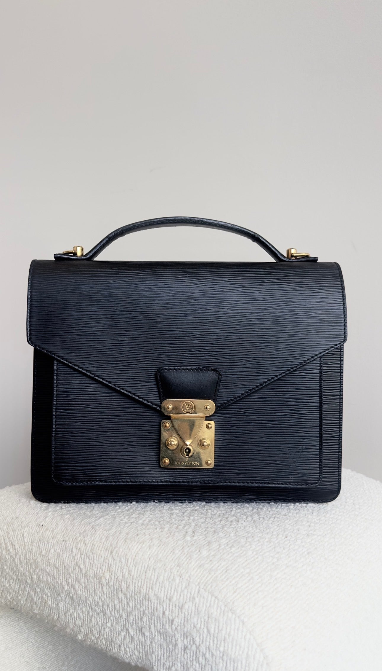 LOUIS VUITTON MONCEAU HANDBAG IN BLACK