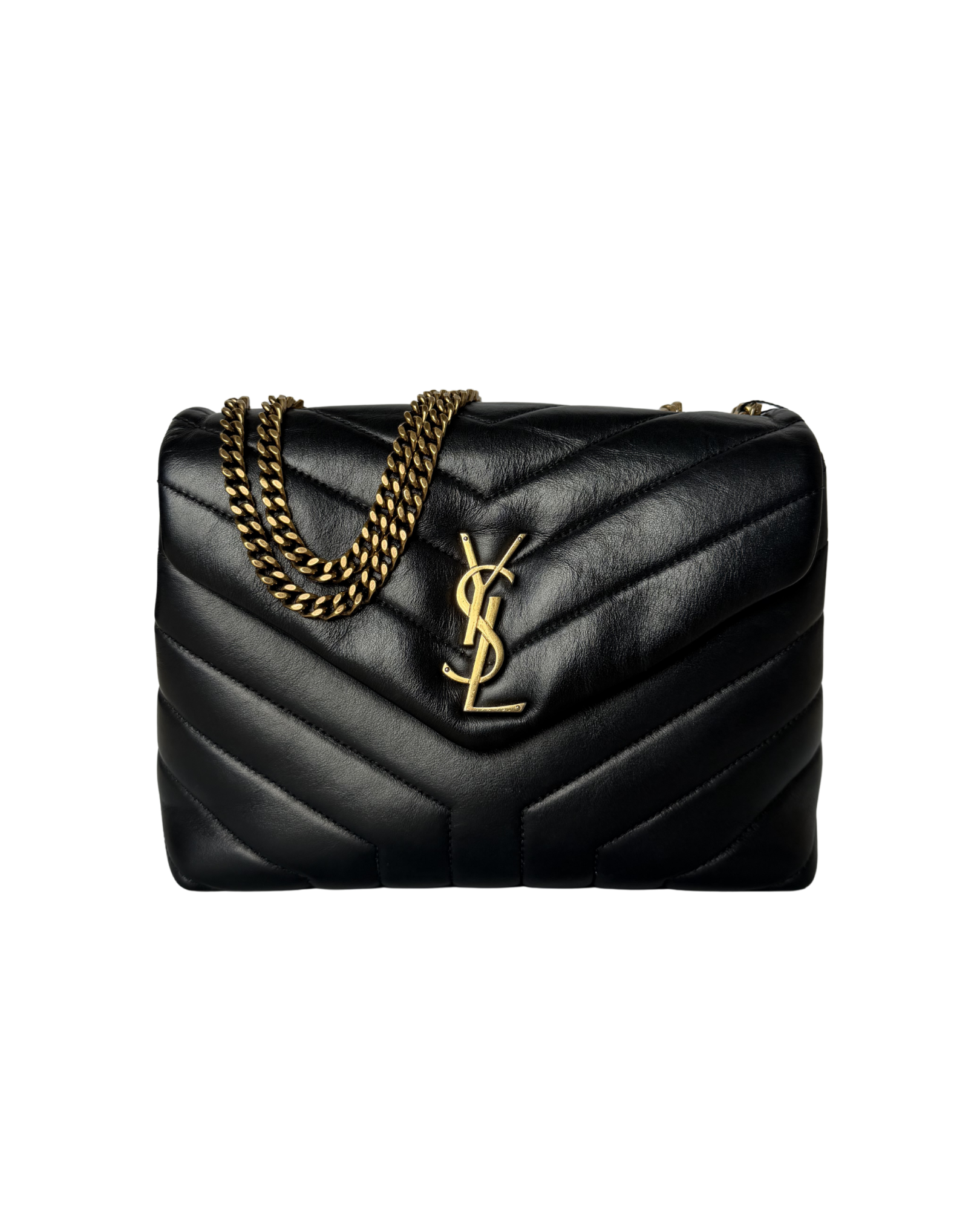 SAINT LAURENT SMALL LOULOU SHOULDER BAG IN BLACK