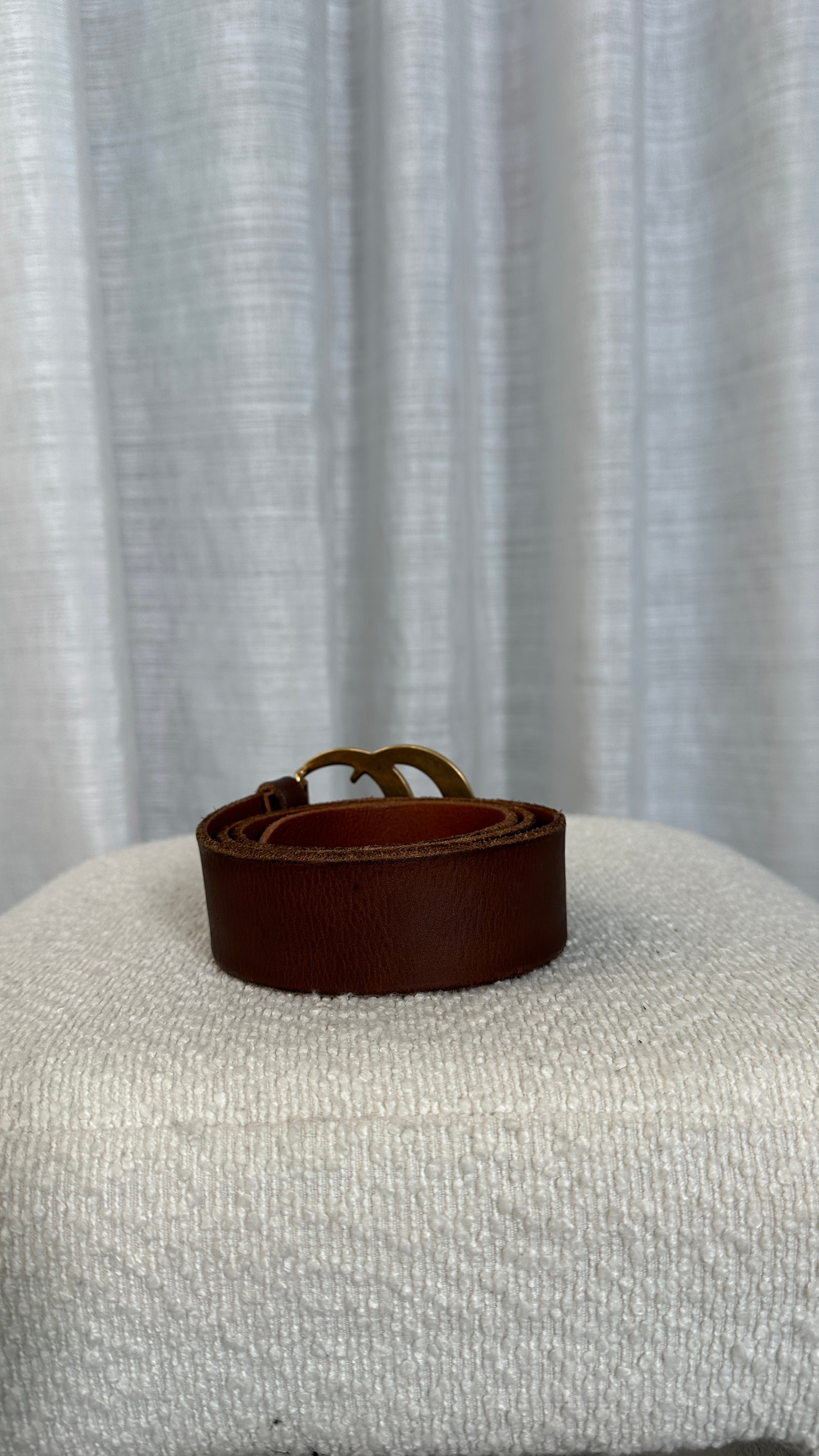 GUCCI GG MARMONT BELT IN BROWN