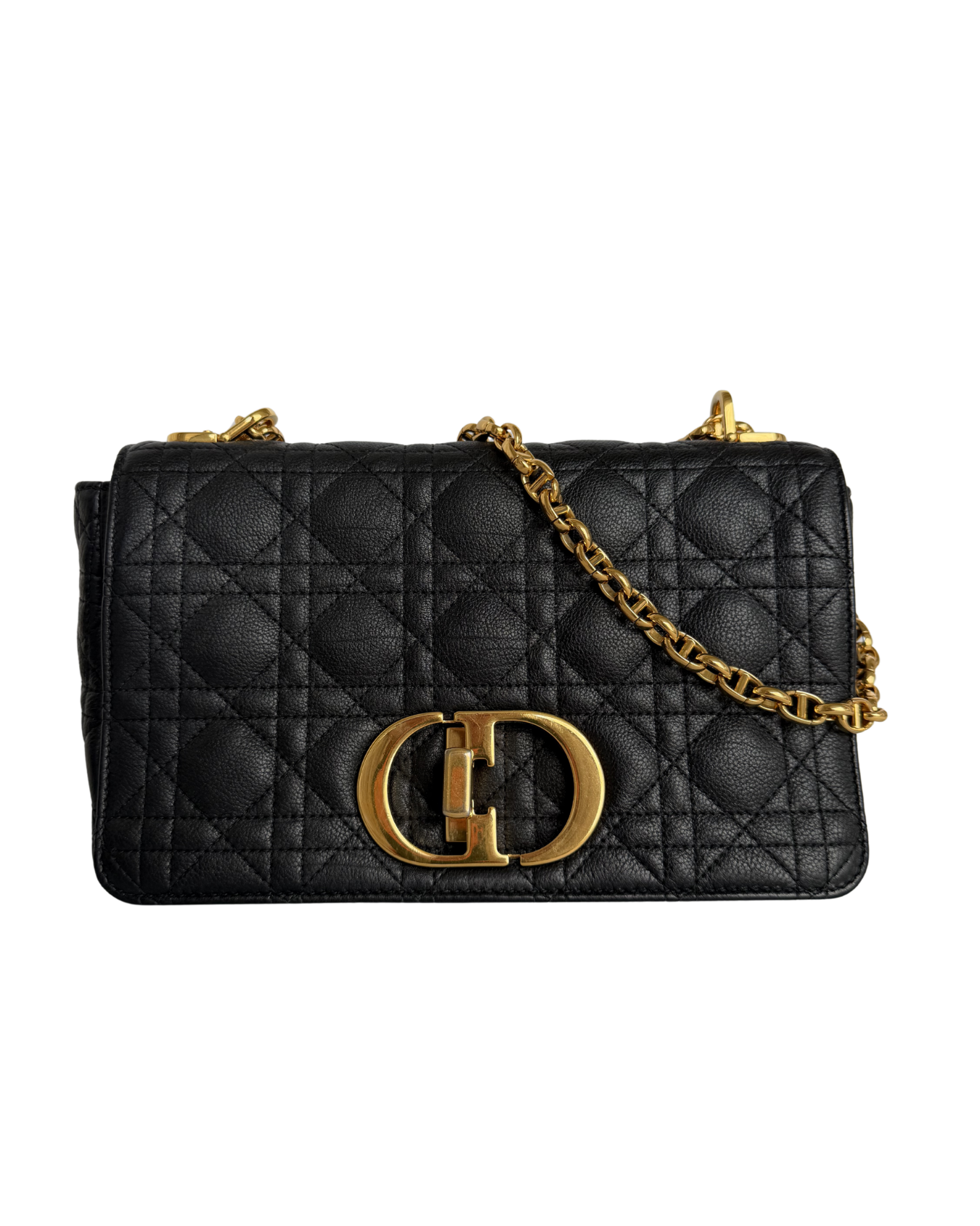 DIOR MEDIUM CARO BAG CANNAGE CALFSKIN IN BLACK