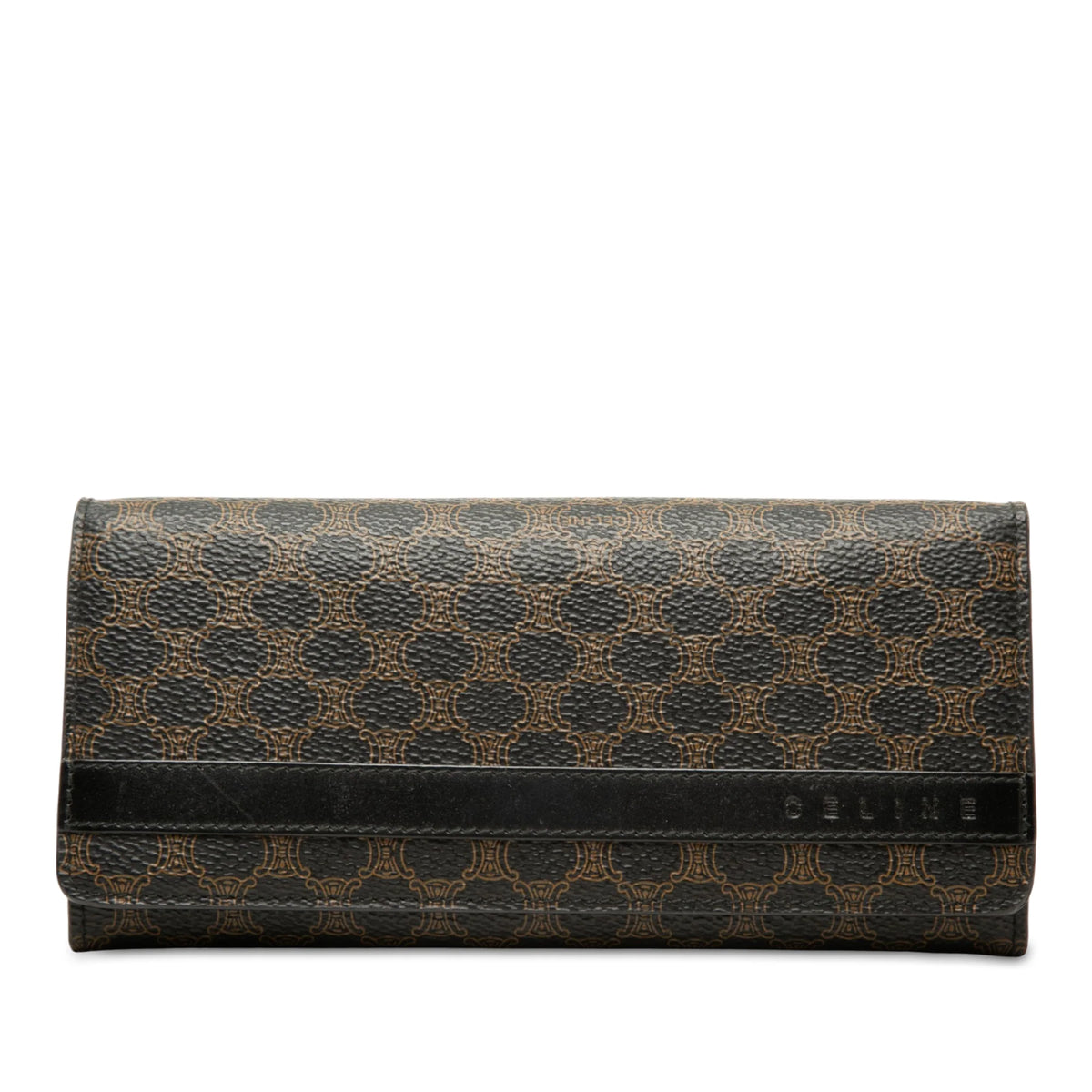 Celine Macadam Coated Canvas Long Wallet