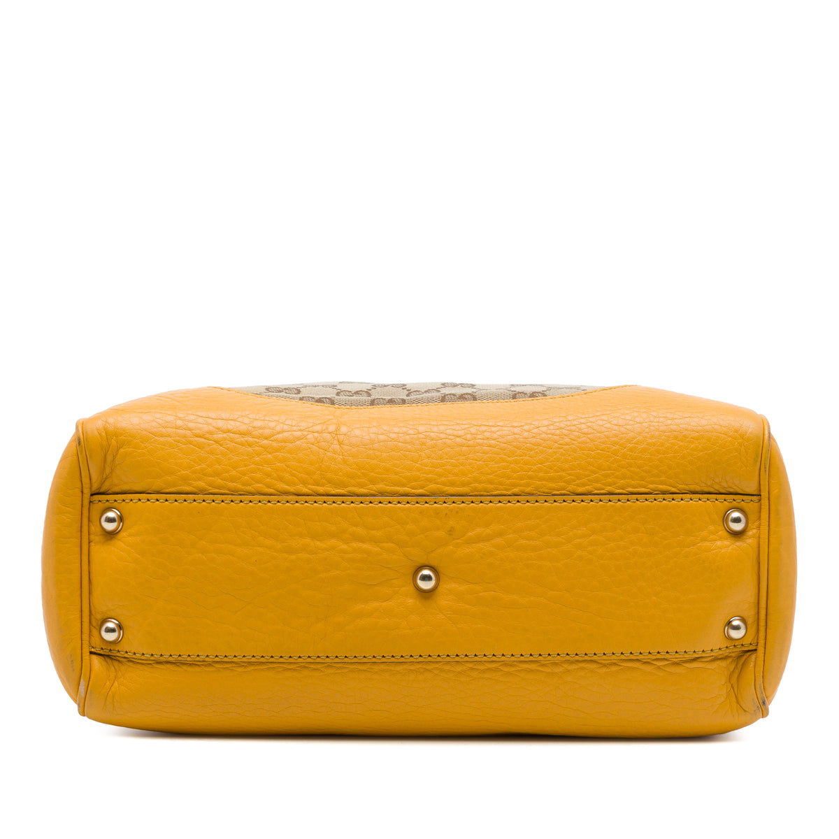 Gucci GG Canvas Bamboo Diana Top Handle Tote Monogram and Yellow