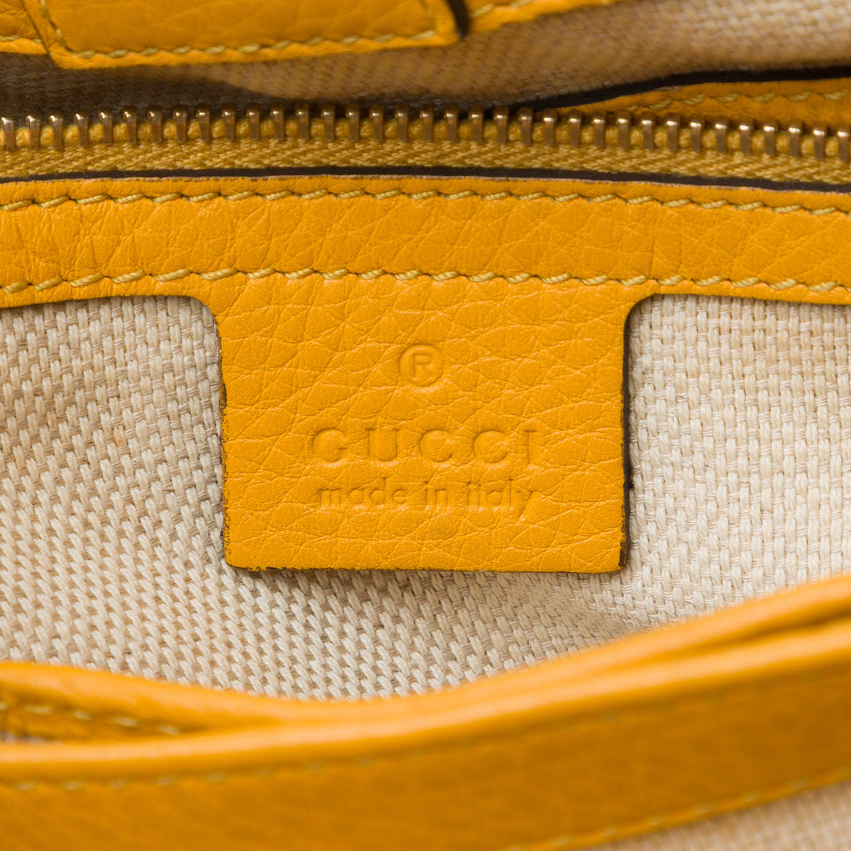 Gucci GG Canvas Bamboo Diana Top Handle Tote Monogram and Yellow