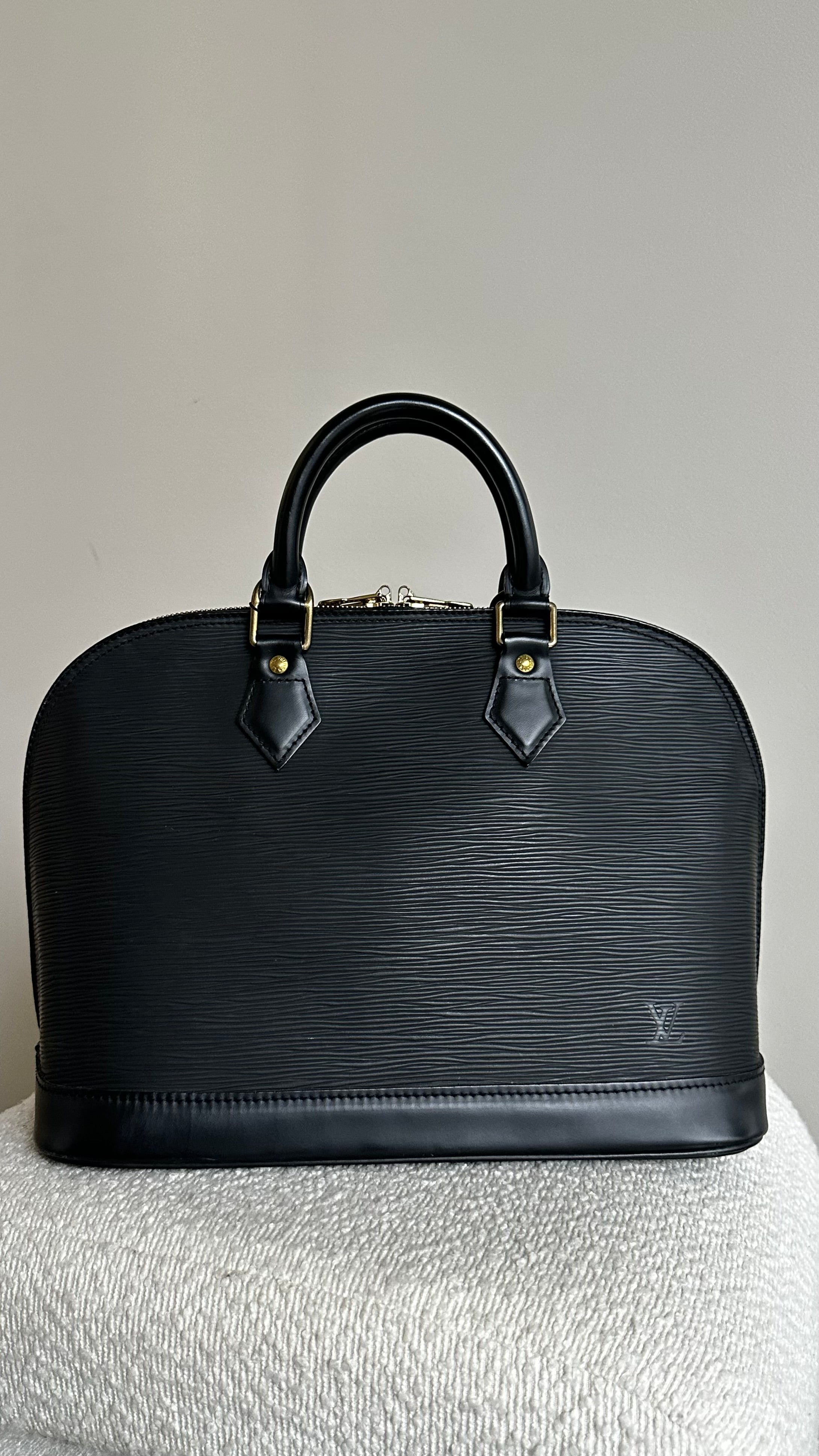 Louis Vuitton Epi Leather Alma PM Bag In Black
