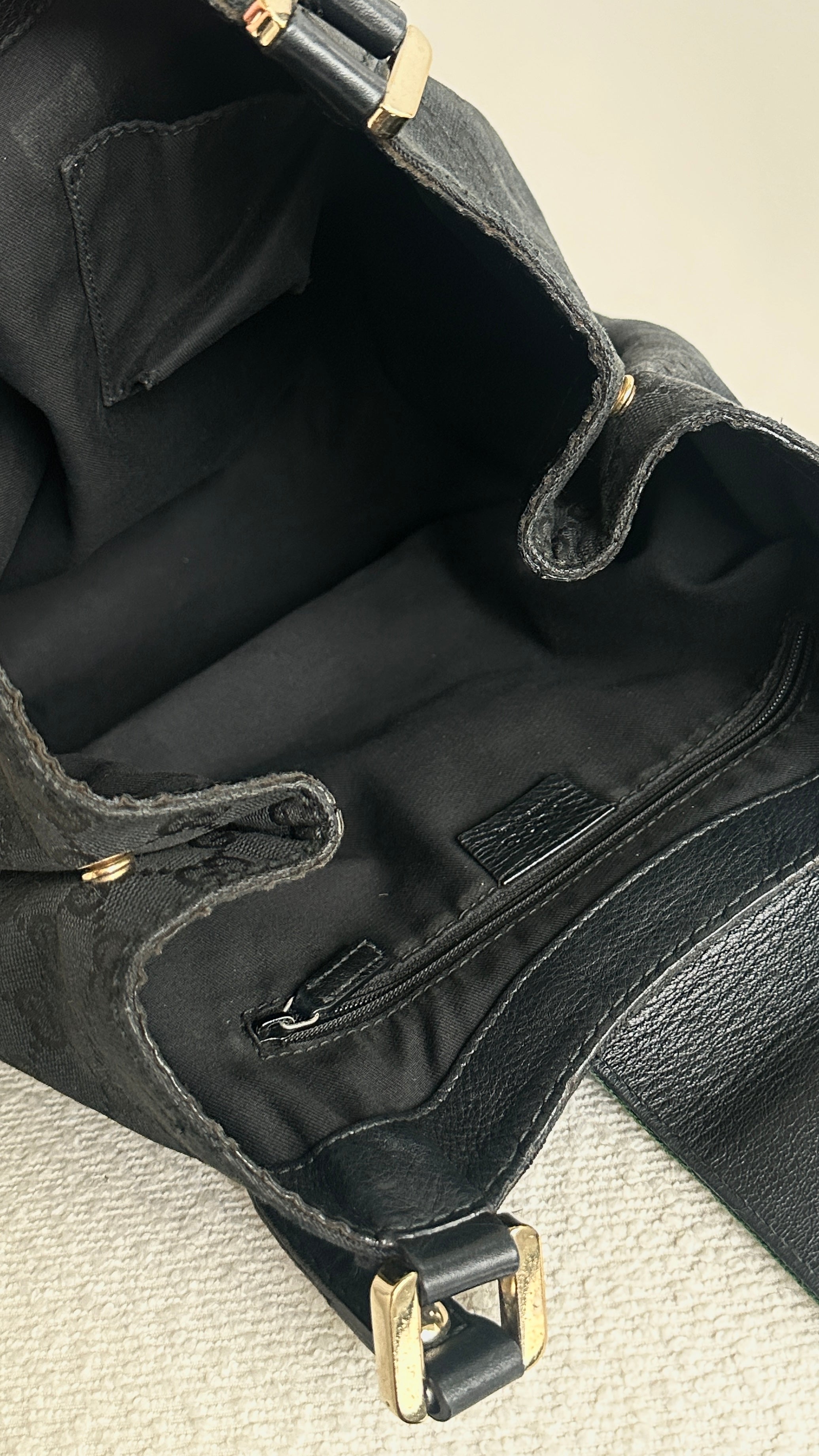 GUCCI VINTAGE TOTE BAG IN BLACK