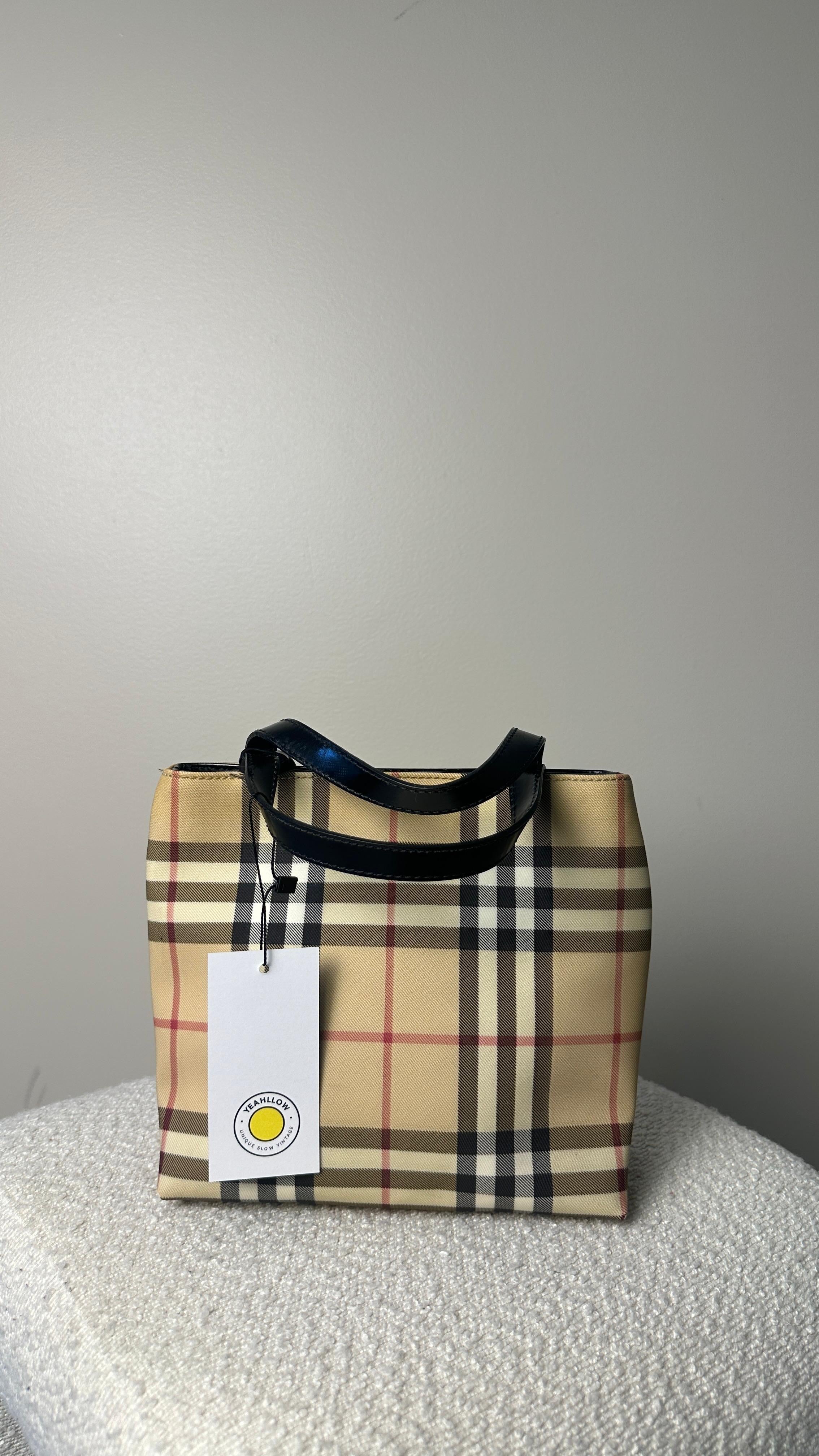 BURBERRY VINTAGE MINI TOTE BAG IN BROWN