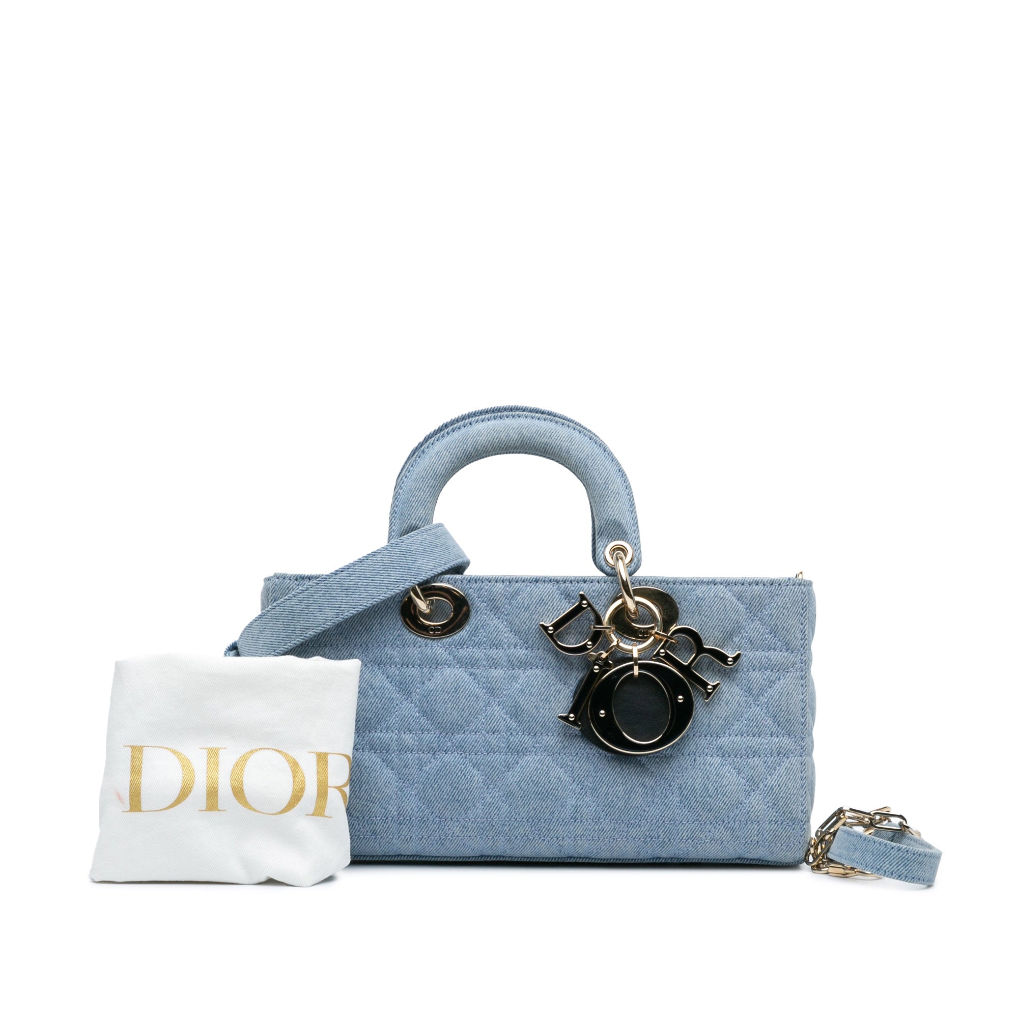 Dior Medium Denim Cannage Lady D Joy