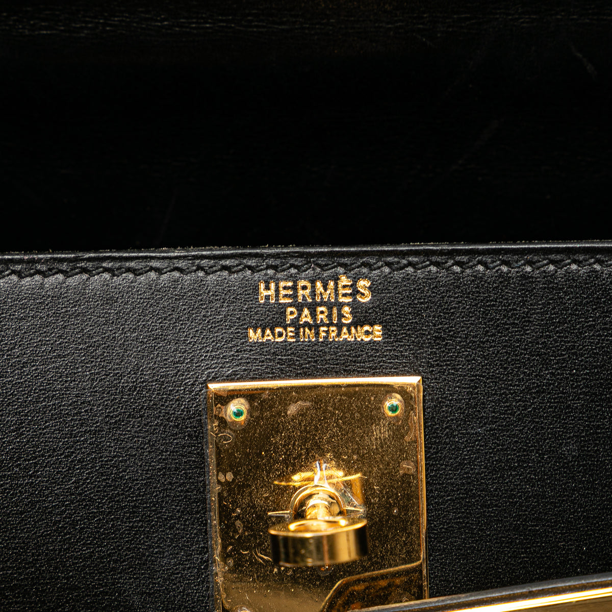Hermès Box Calf Kelly Sellier 32 Black