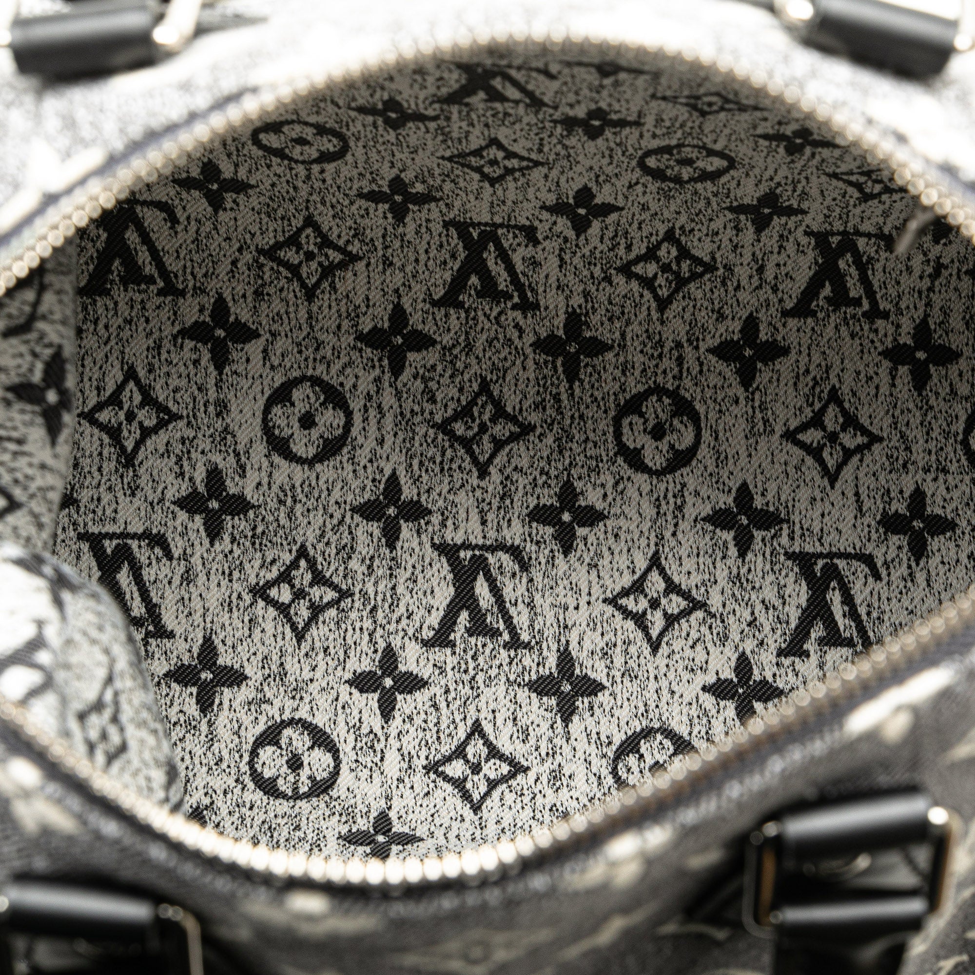 Louis Vuitton Monogram Jacquard Denim Speedy Bandouliere 25 In Grey