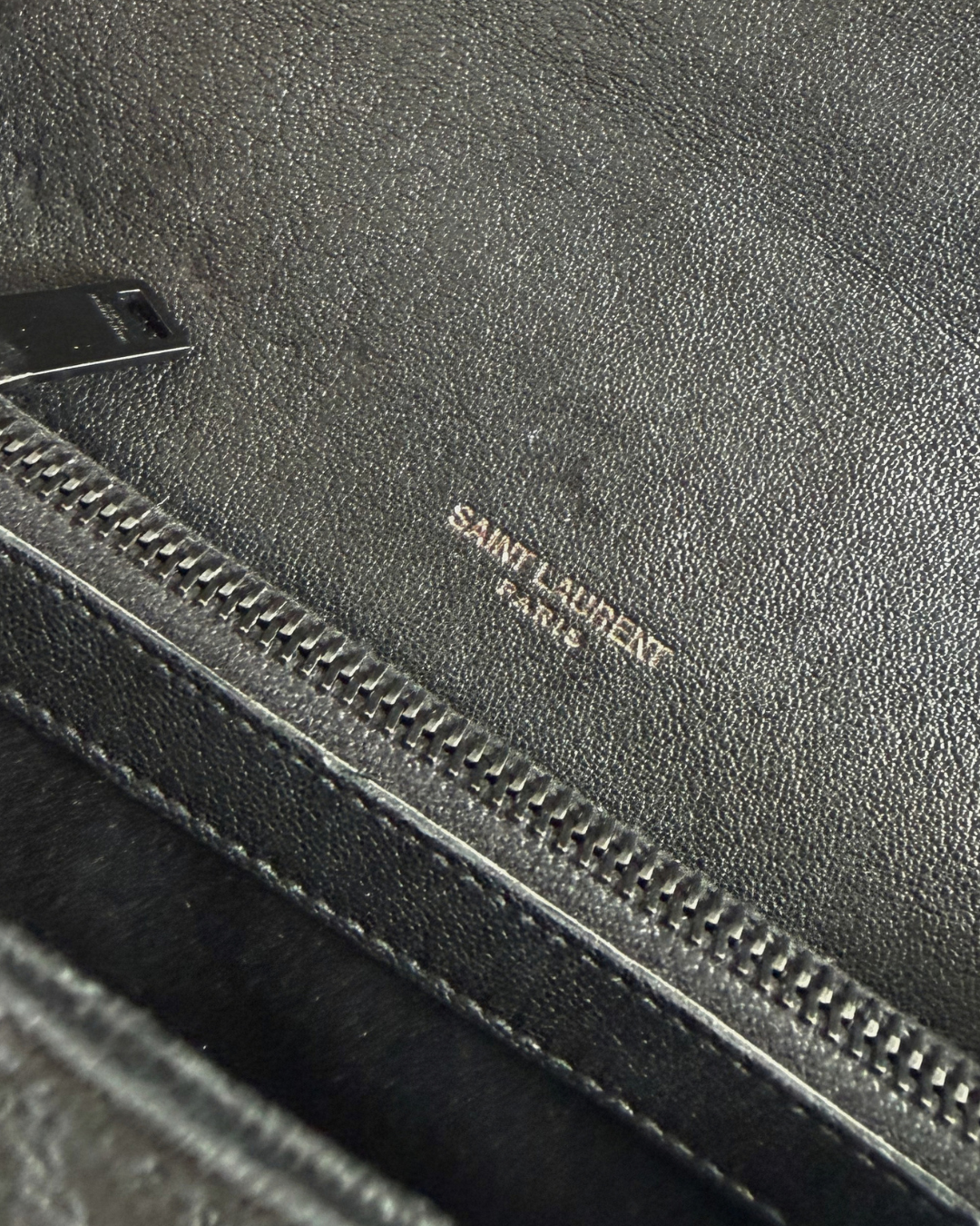 Saint Laurent Medium Collège Shoulder Bag Black with Black Hardwere