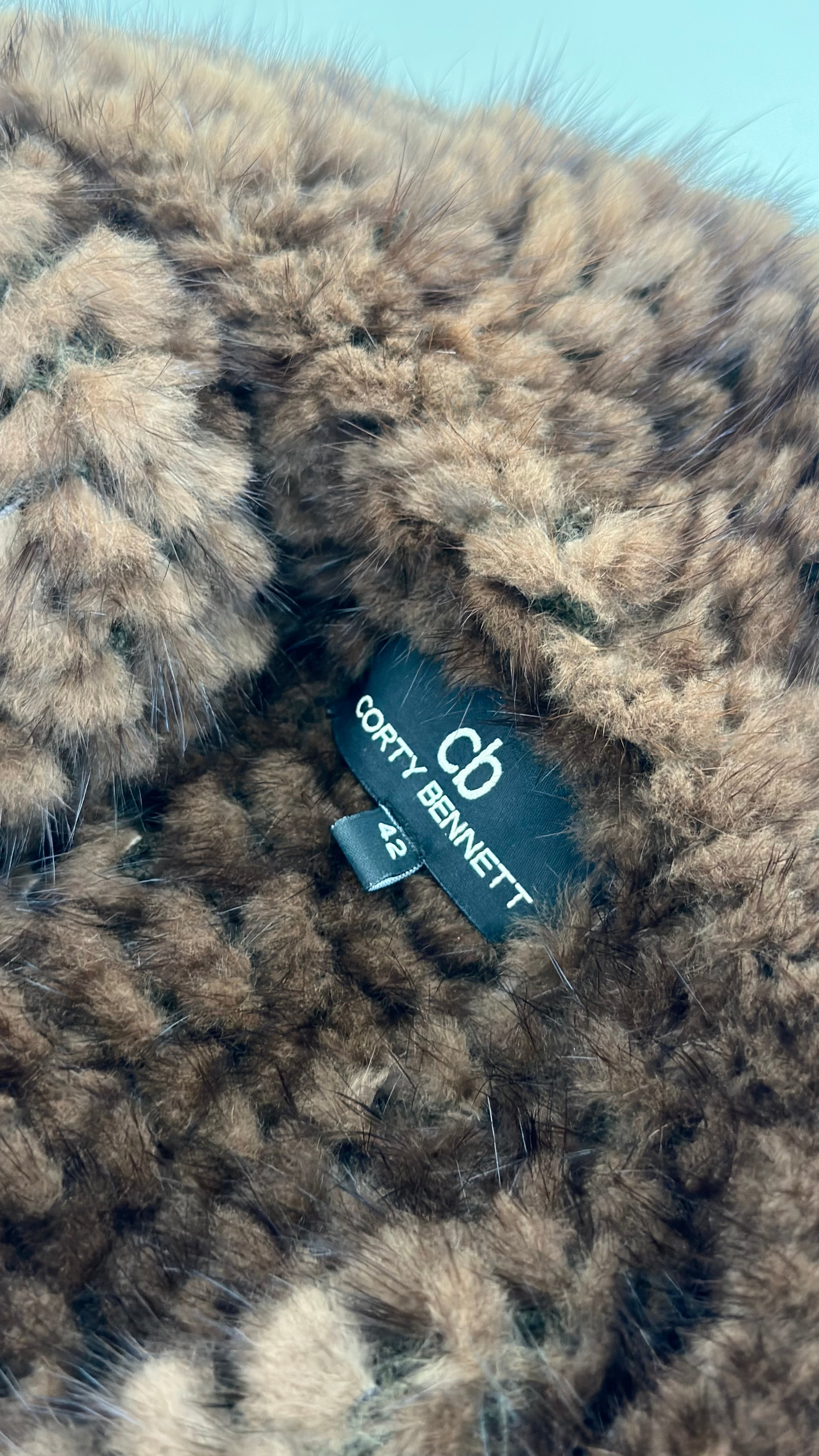 MINK FUR COAT JACKET IN BROWN