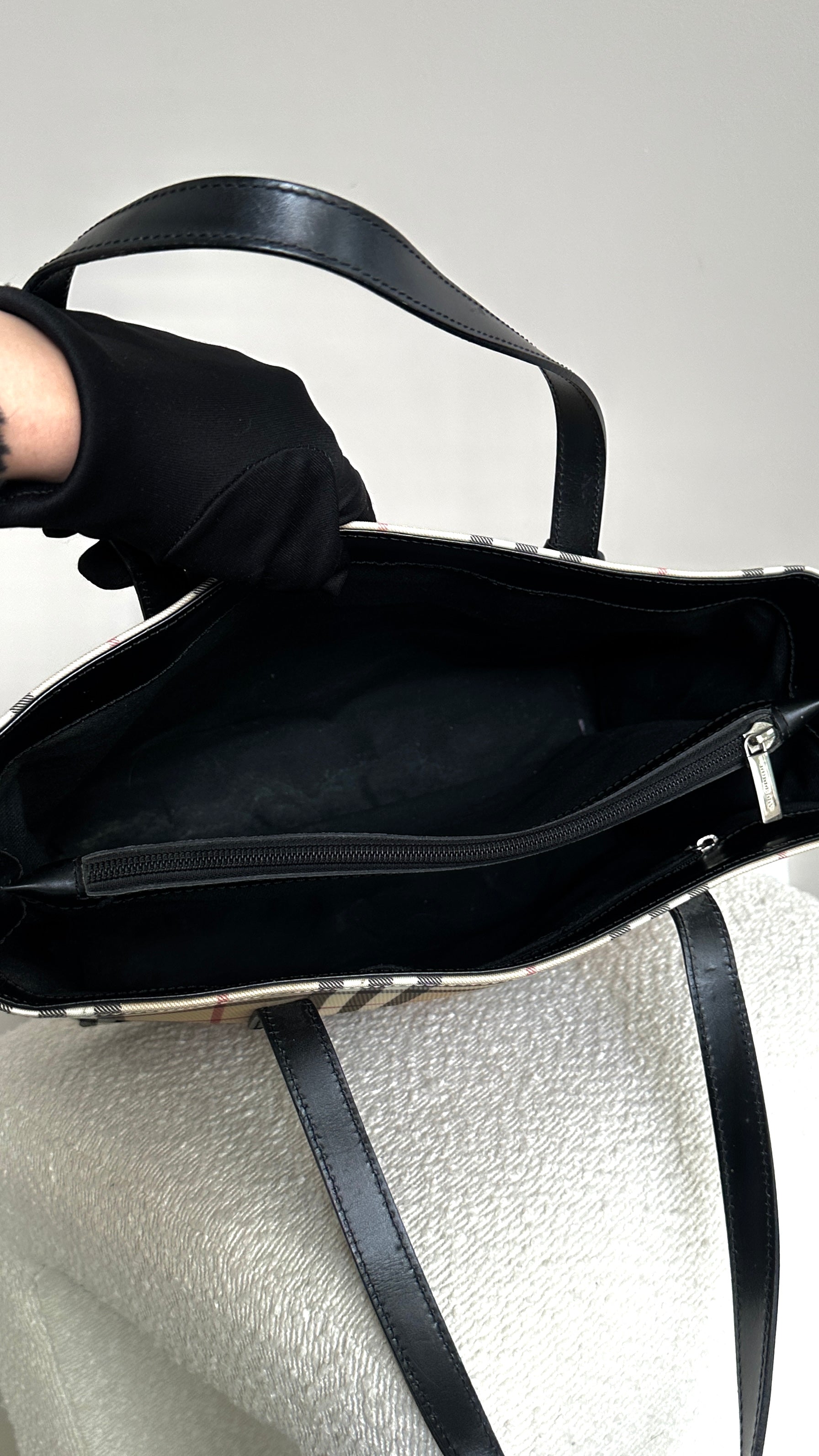 BURBERRY NOVA CHECK HANDBAG IN BEIGE