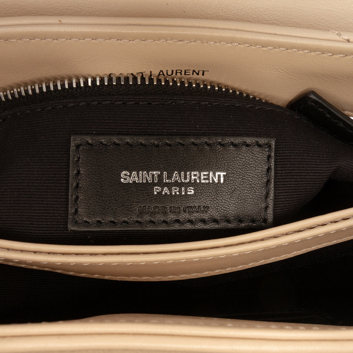 Saint Laurent Toy Matelasse Calfskin Monogram LouLou Crossbody Beige