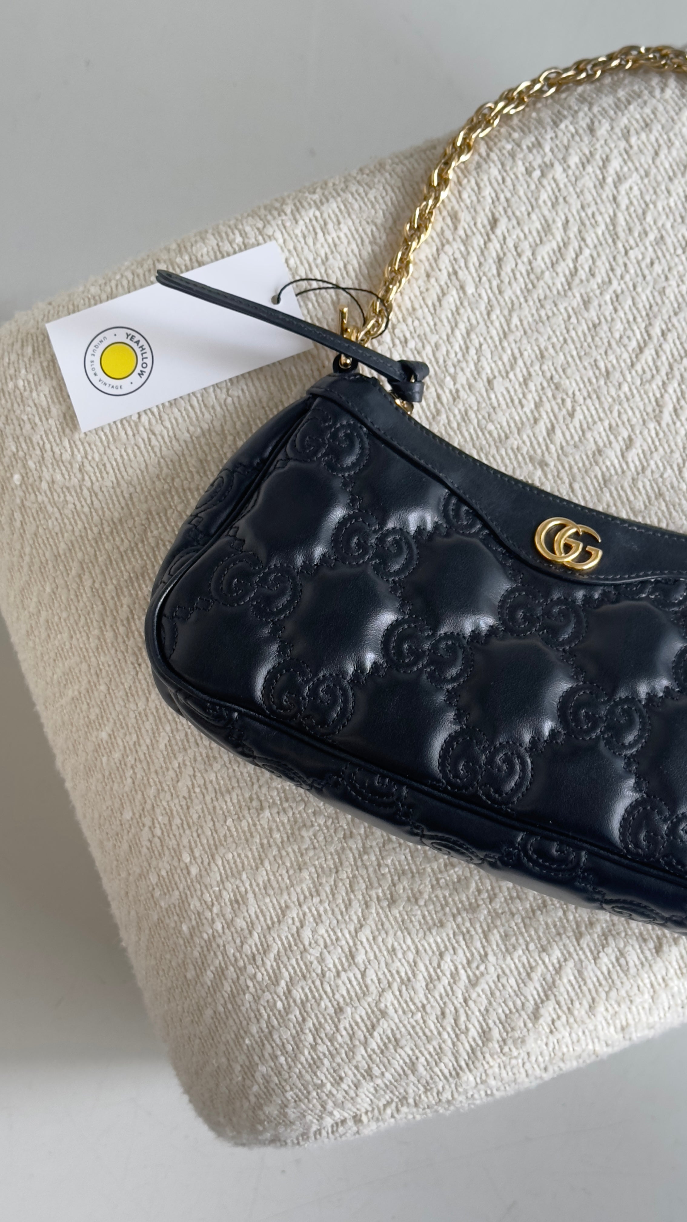 GUCCI GG MATELASSÉ BAG IN BLACK