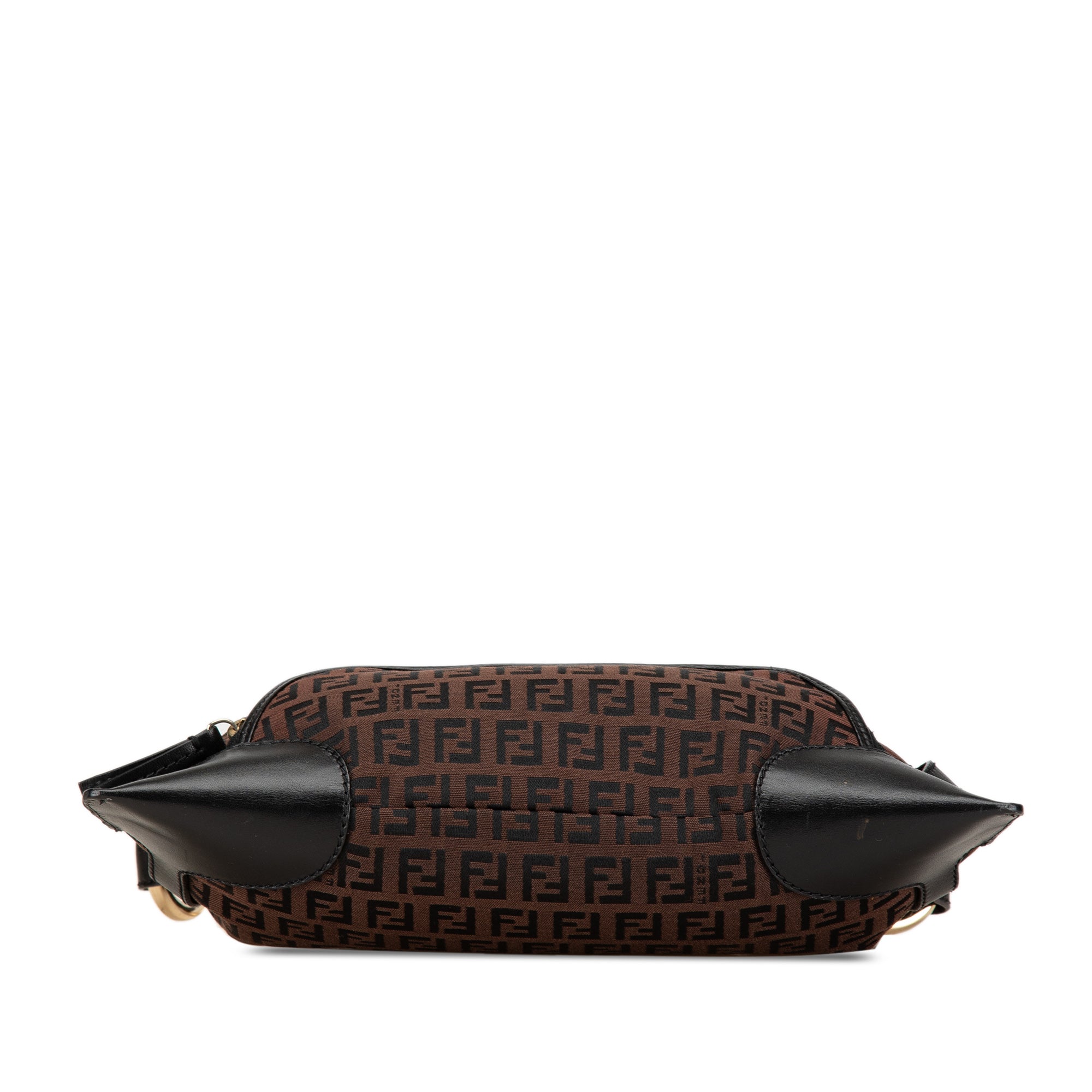 Fendi Zucchino Canvas Chef Pocket Shoulder Bag In Brown