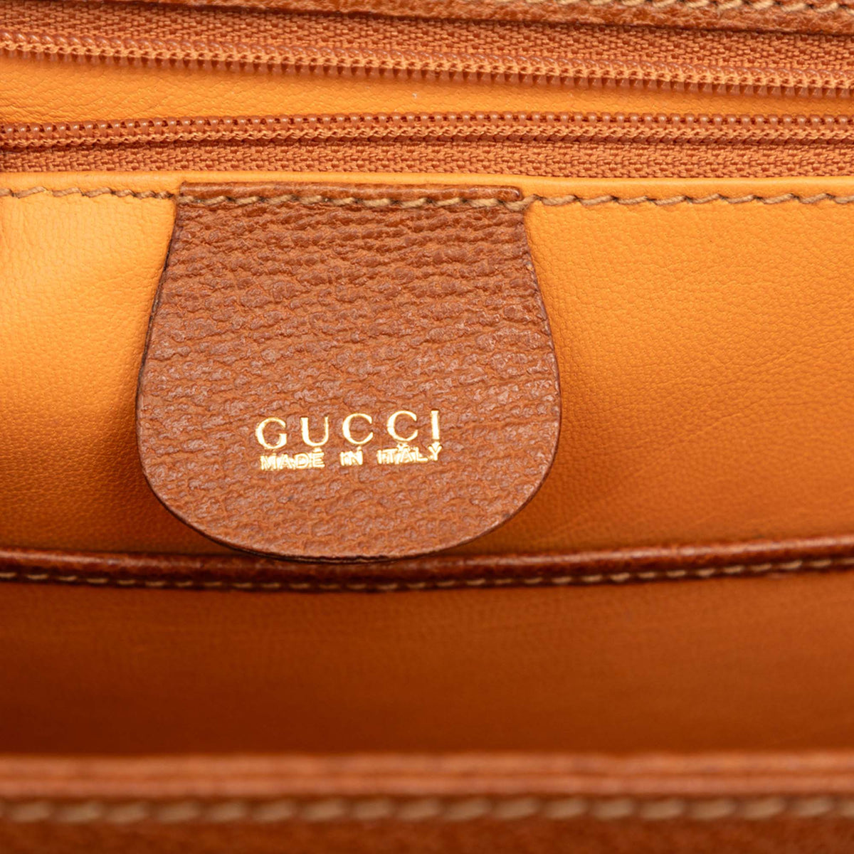 Gucci Grained Calfskin Bamboo in Camel