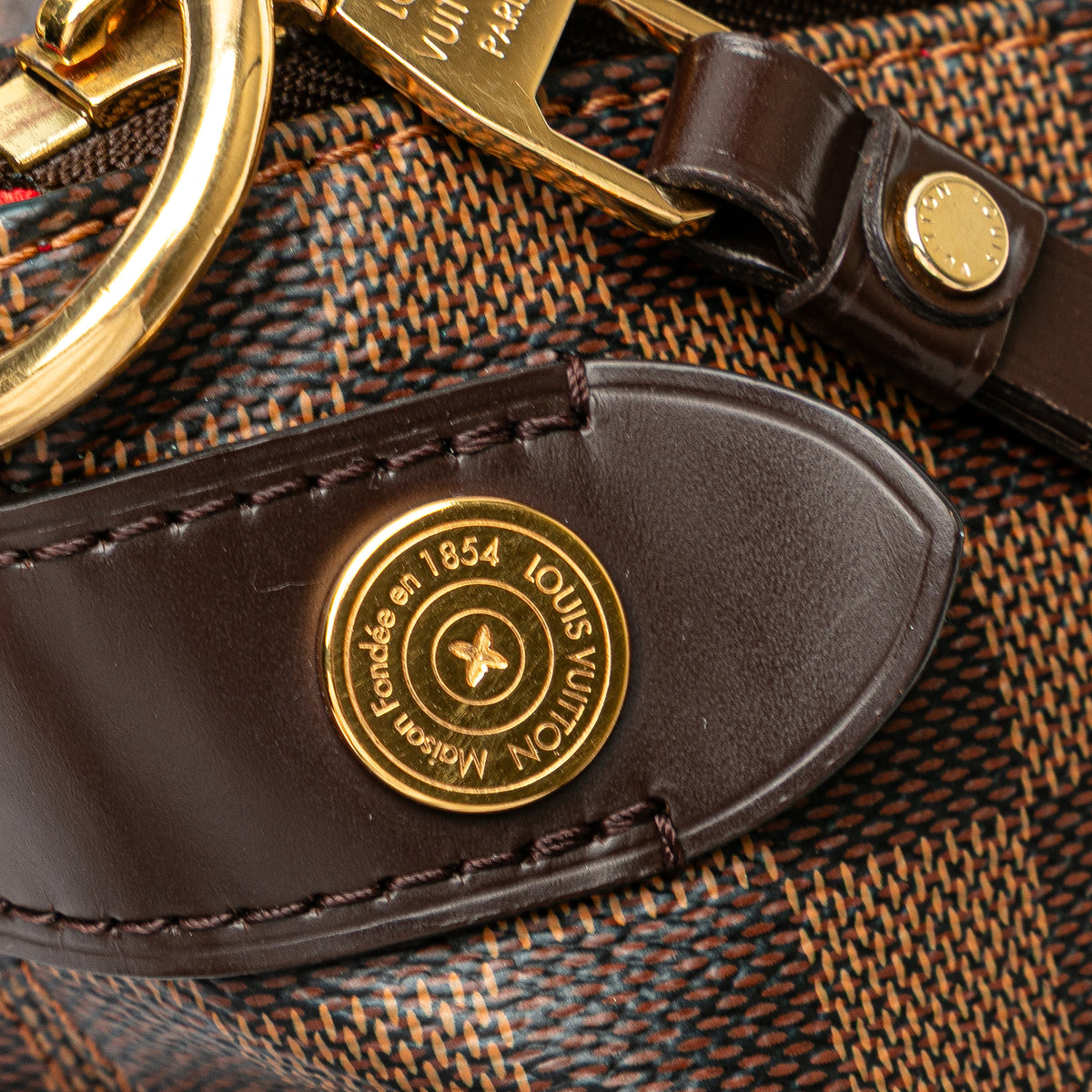 Louis Vuitton Damier Ebene Duomo Hobo Brown