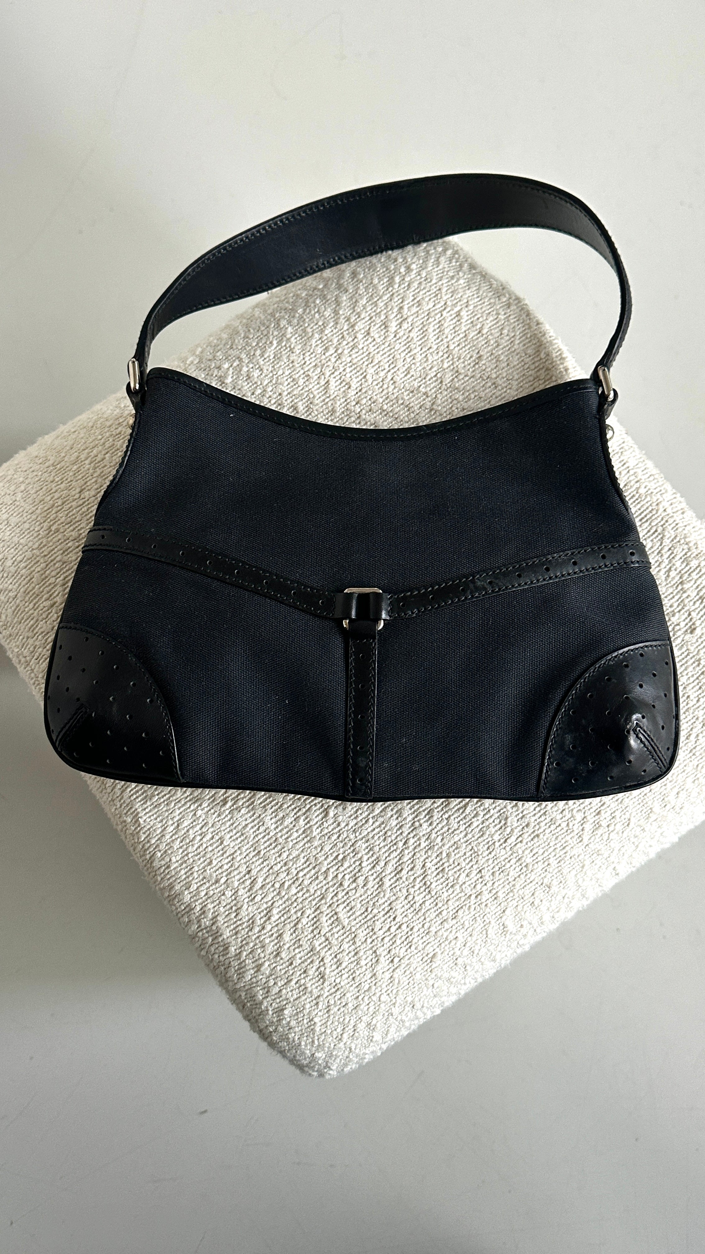 GUCCI REINS CANVAS BAG IN BLACK