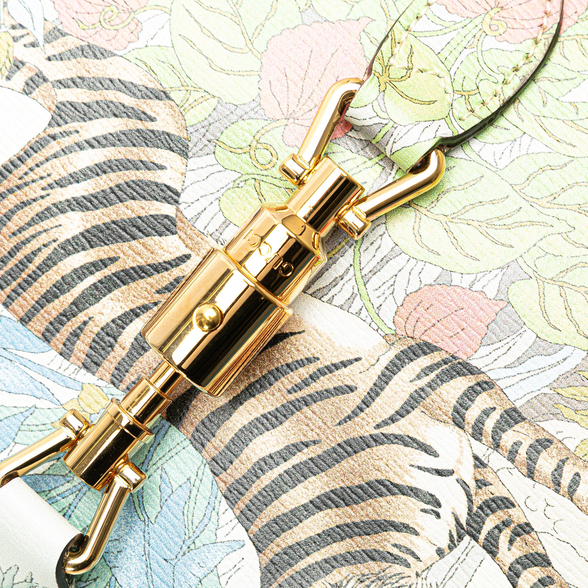 Gucci Yuko Higuchi Small Calfskin  Floral Print Jackie 1961 White