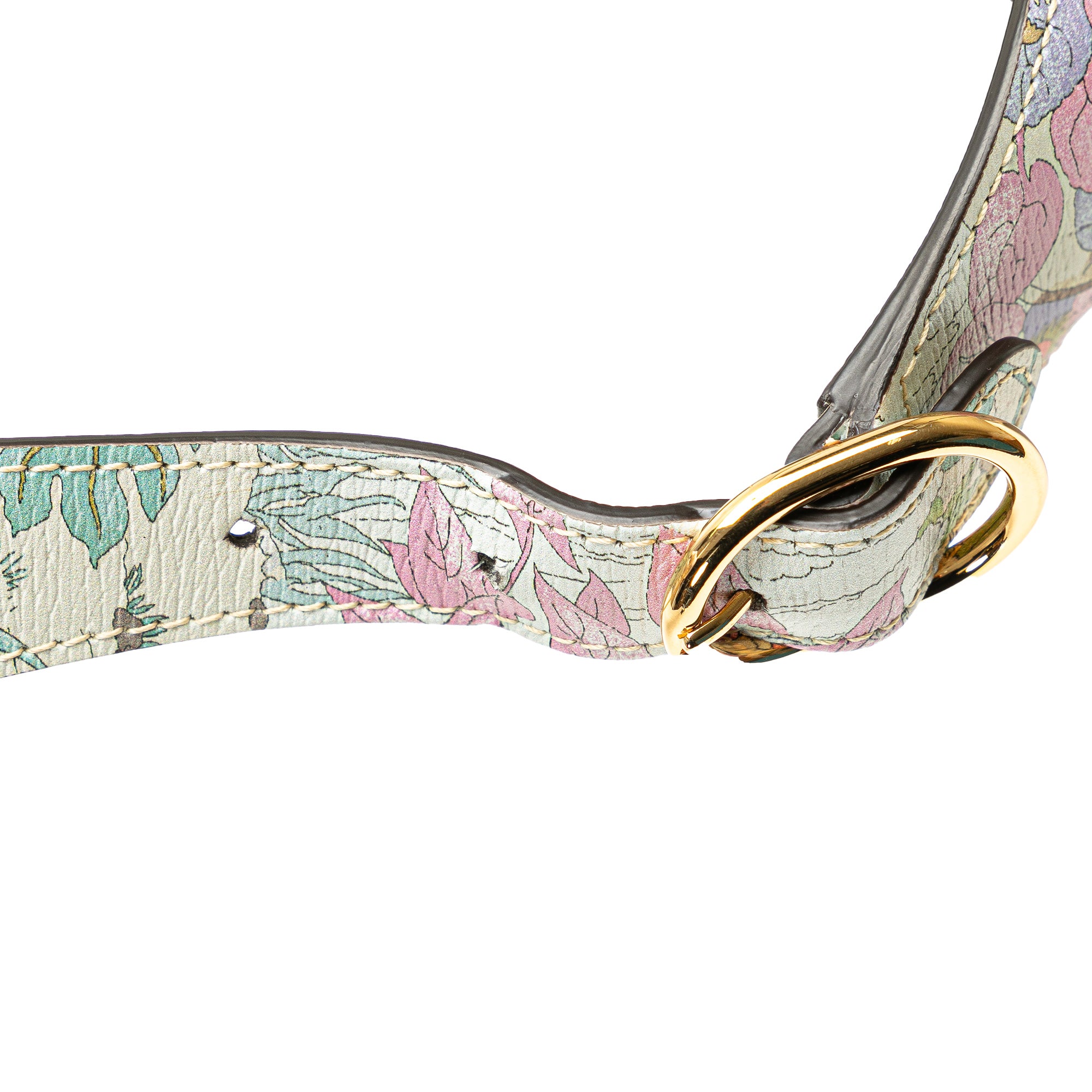 Gucci Yuko Higuchi Small Calfskin  Floral Print Jackie 1961 White
