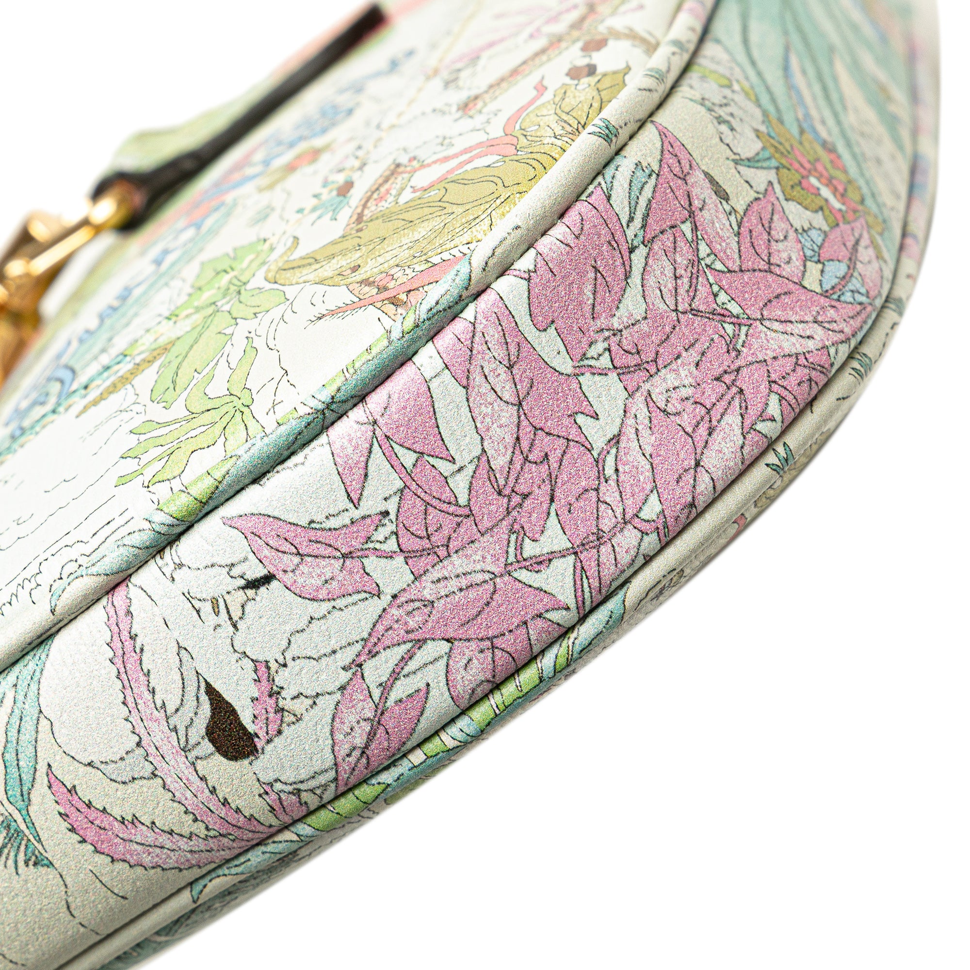 Gucci Yuko Higuchi Small Calfskin  Floral Print Jackie 1961 White