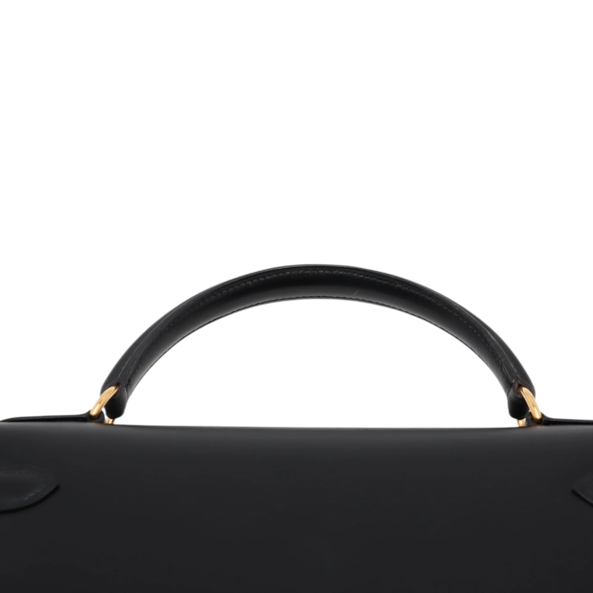 Hermès Kelly 32 Sellier Box Calf In Black