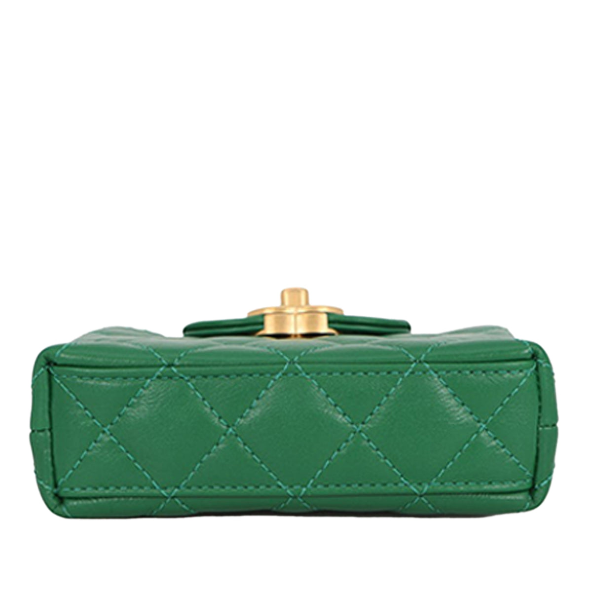 Chanel Nano Aged Calfskin Kelly Shopper Bag Green